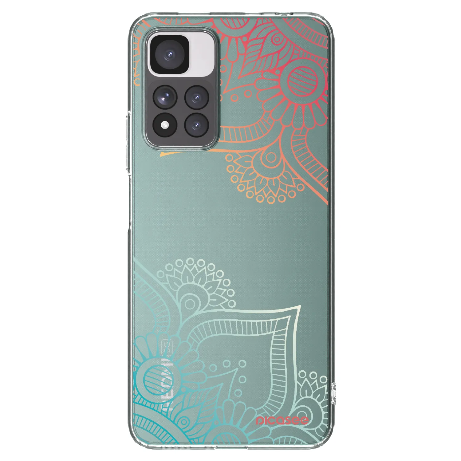 Picasee silikónový prehľadný obal pre Xiaomi Redmi Note 11 Pro+ 5G - Kvetinový vzor