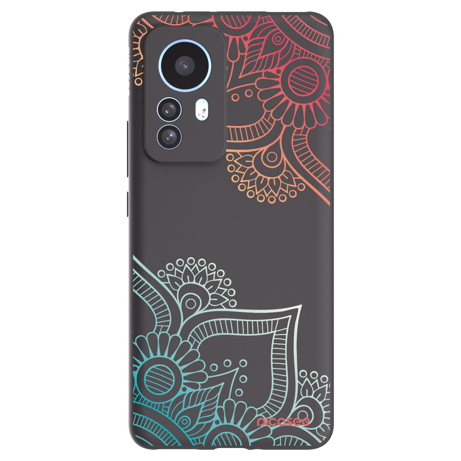 Picasee silikónový čierny obal pre Xiaomi 12T Pro - Kvetinový vzor