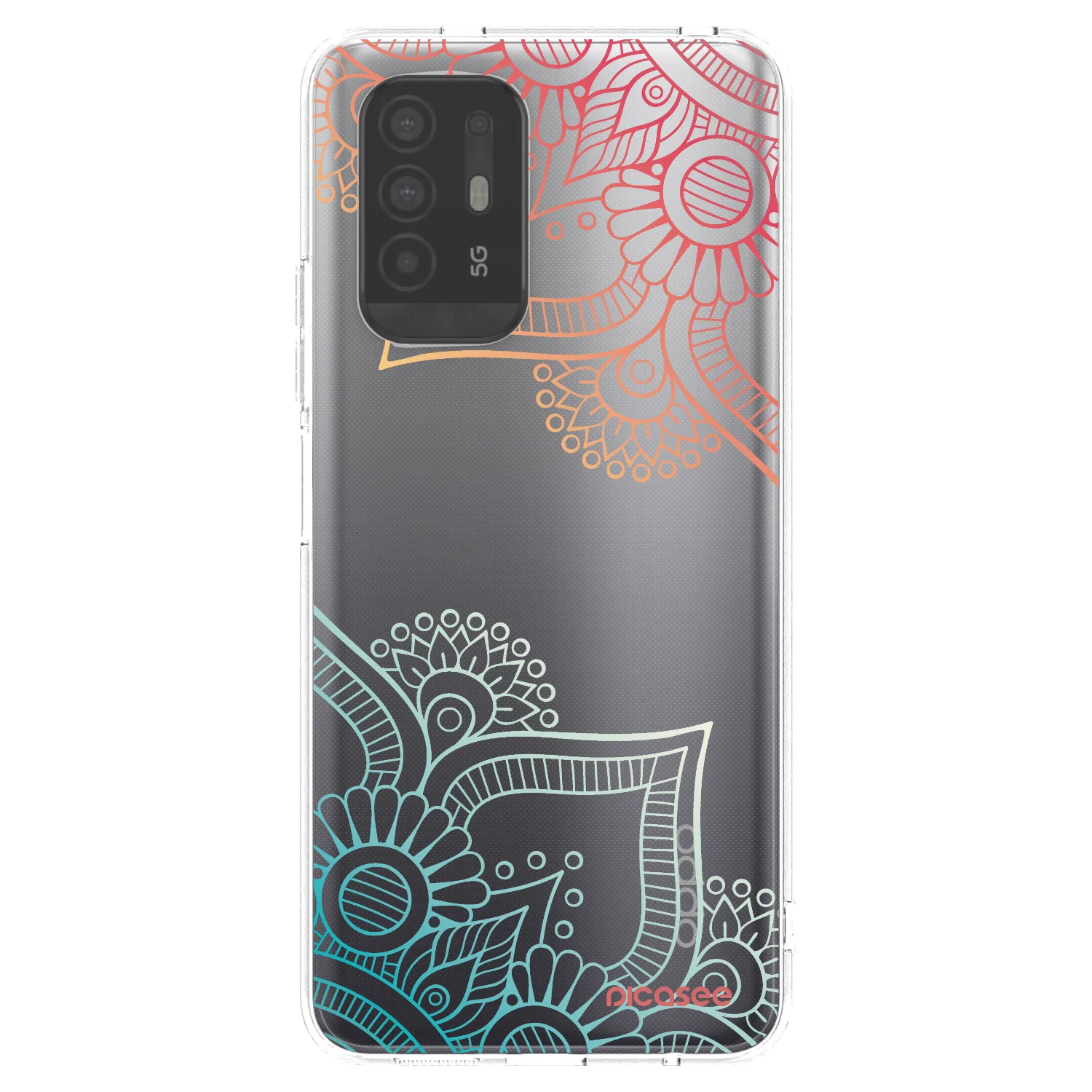Picasee silikónový prehľadný obal pre OPPO A94 5G - Kvetinový vzor