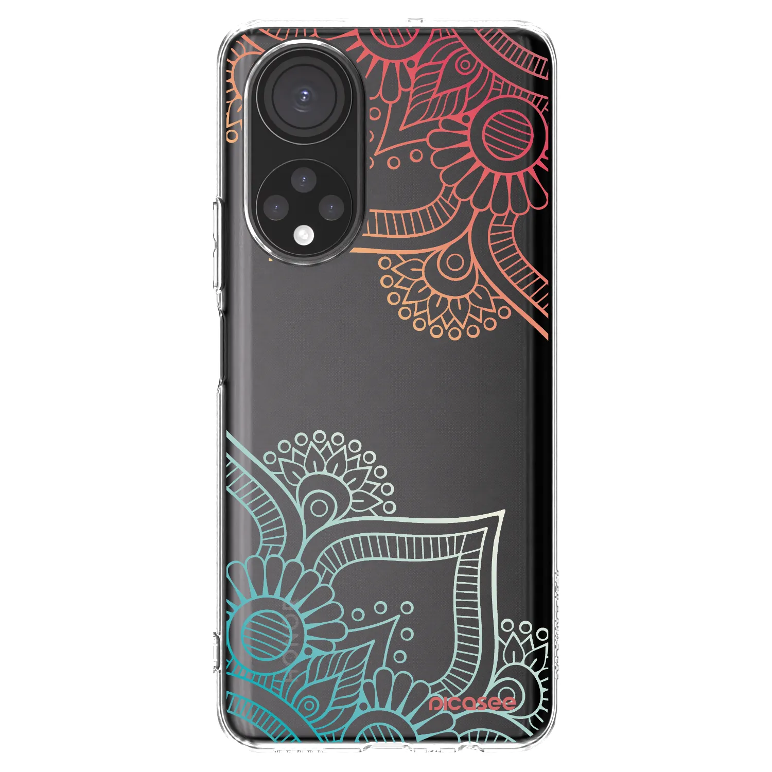 Picasee silikónový prehľadný obal pre Honor X7 - Kvetinový vzor