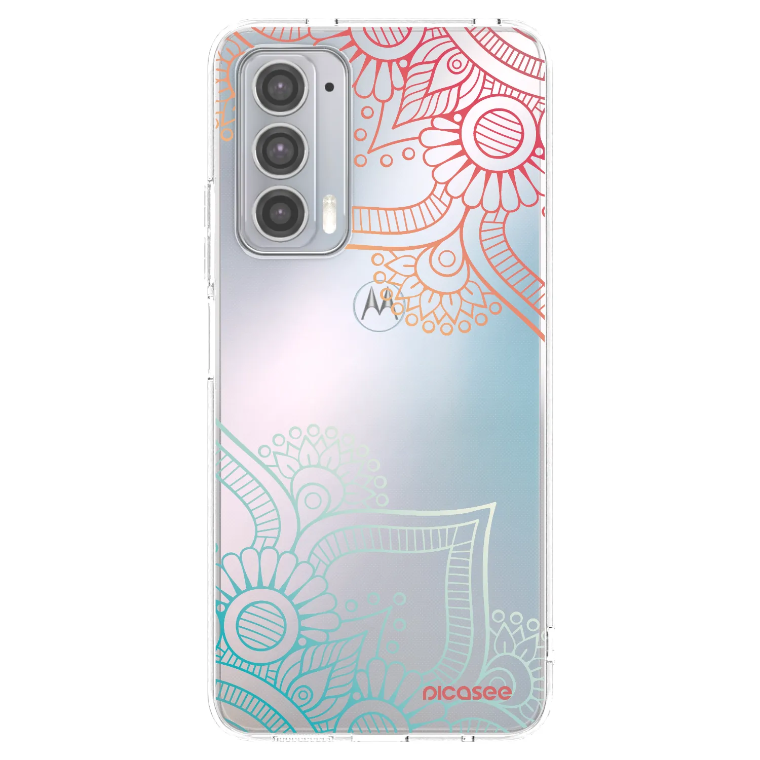 Picasee silikónový prehľadný obal pre Motorola Edge 20 - Kvetinový vzor