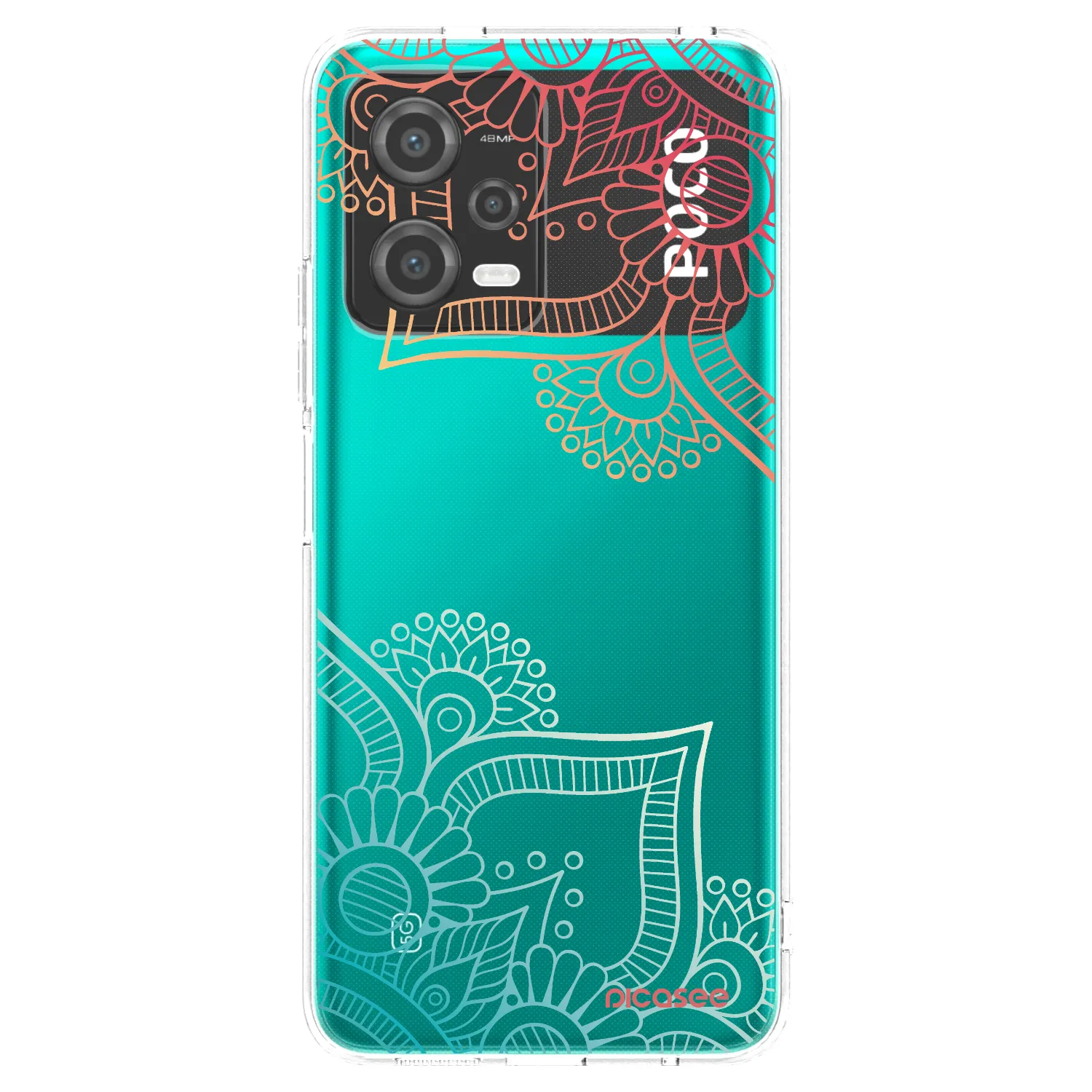Picasee silikónový prehľadný obal pre Xiaomi Poco X5 - Kvetinový vzor