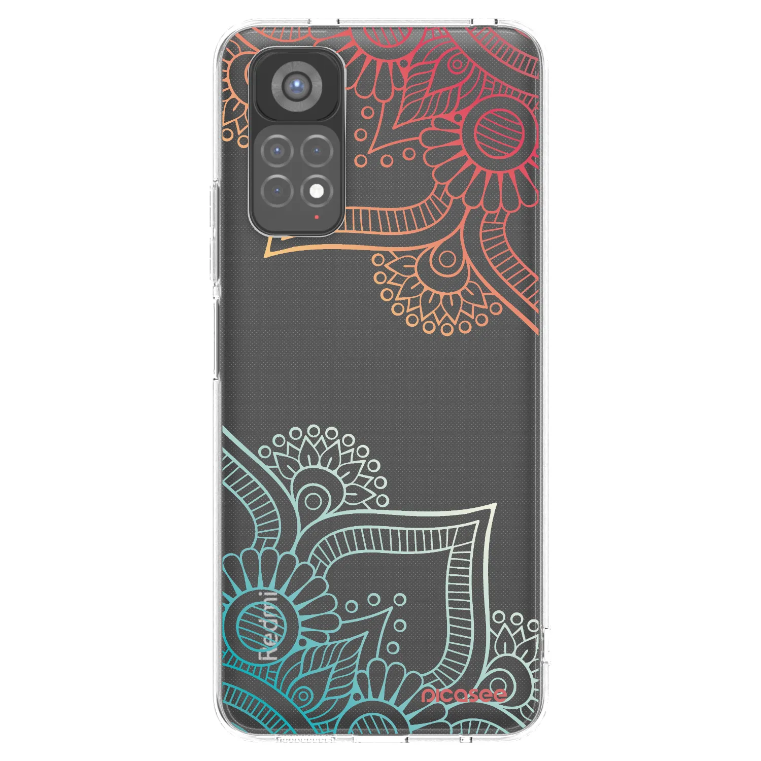 Picasee silikónový prehľadný obal pre Xiaomi Redmi Note 11S 5G - Kvetinový vzor