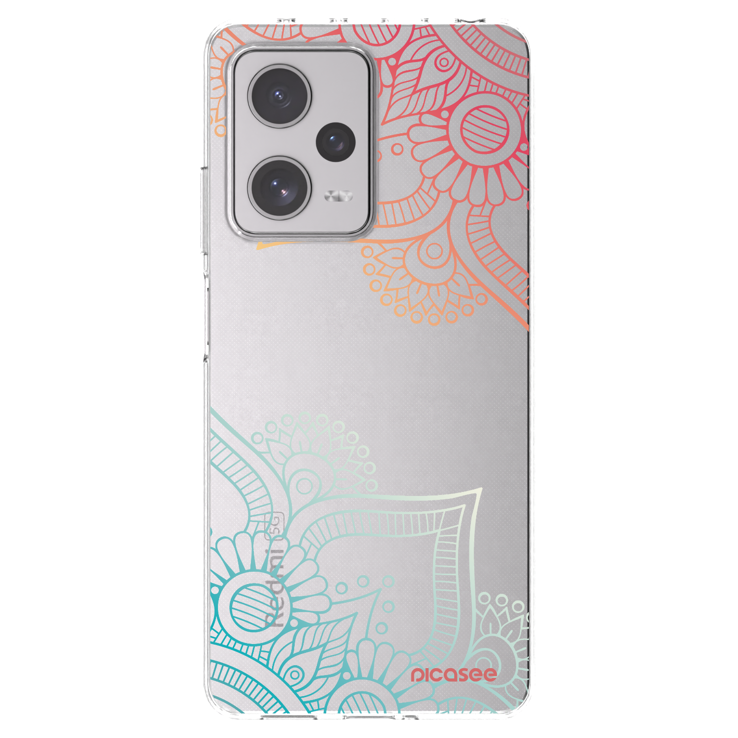 Picasee silikónový prehľadný obal pre Xiaomi Redmi Note 12 Pro+ 5G - Kvetinový vzor