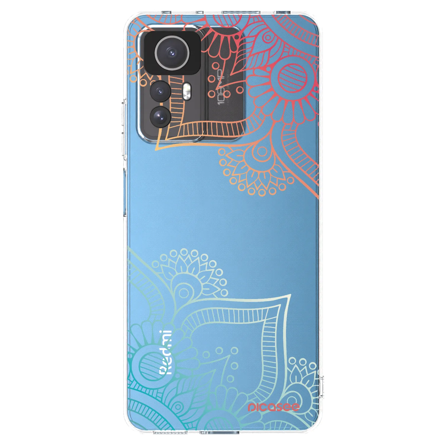 Picasee silikónový prehľadný obal pre Xiaomi Redmi Note 12S - Kvetinový vzor