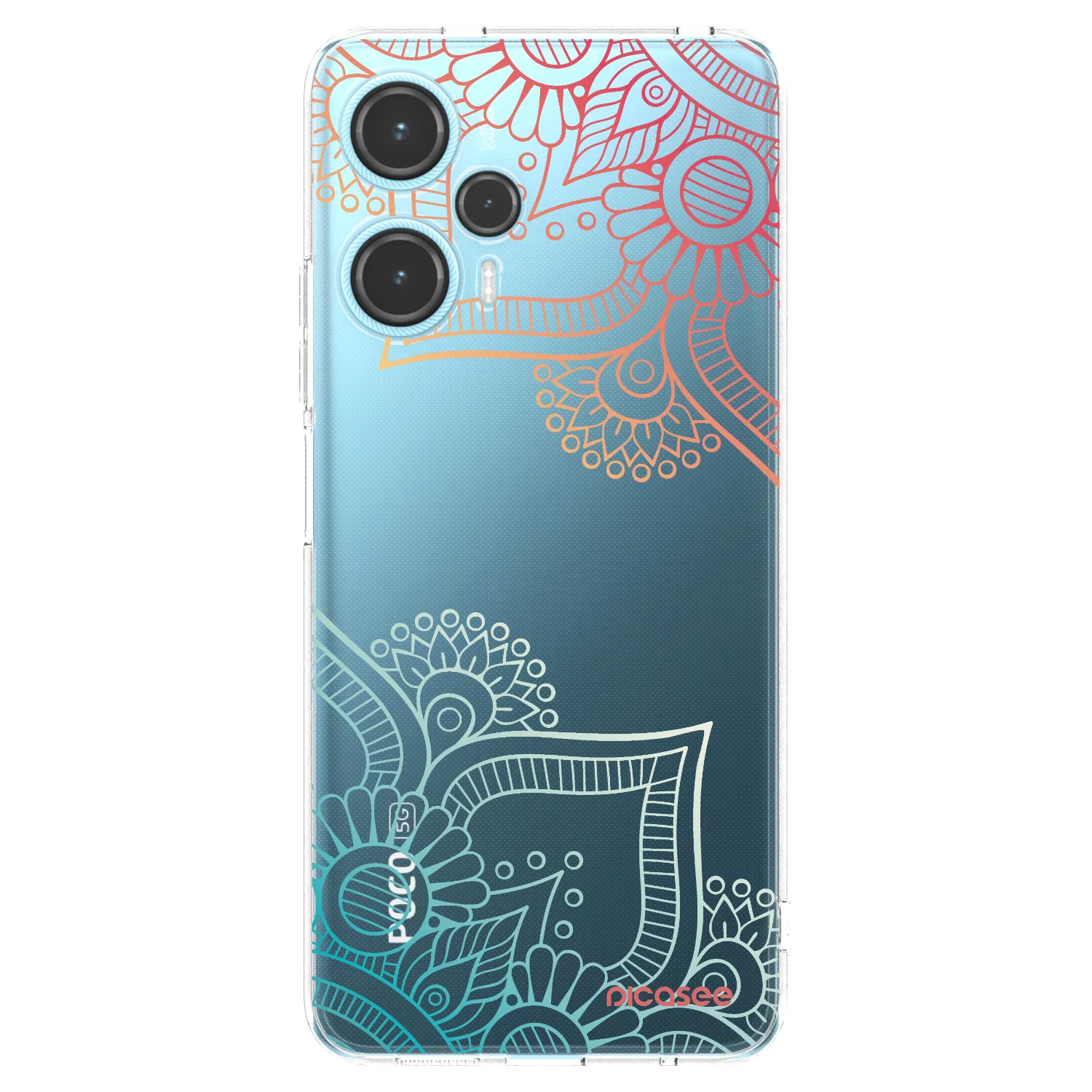 Picasee silikónový prehľadný obal pre Xiaomi Poco F5 - Kvetinový vzor