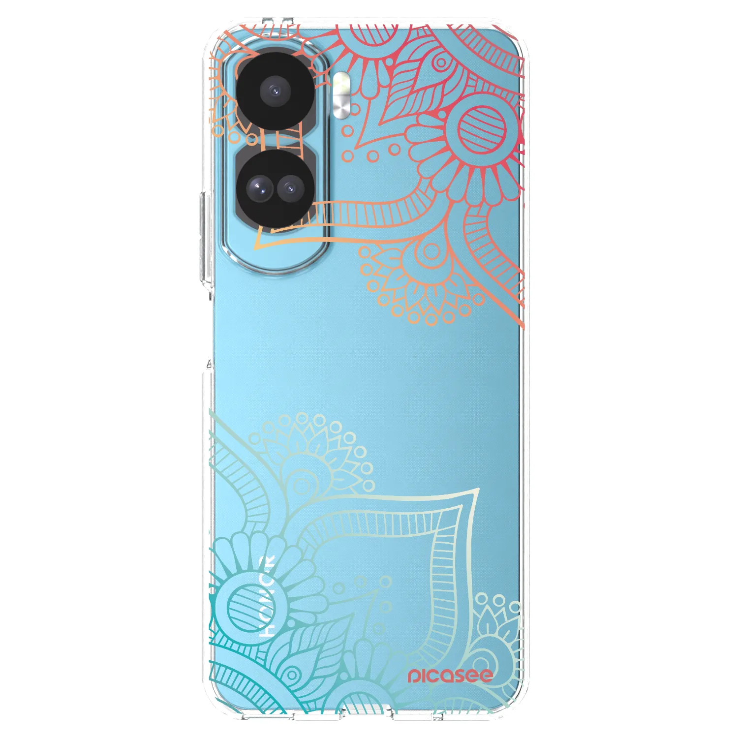 Picasee silikónový prehľadný obal pre Honor 90 Lite 5G - Kvetinový vzor