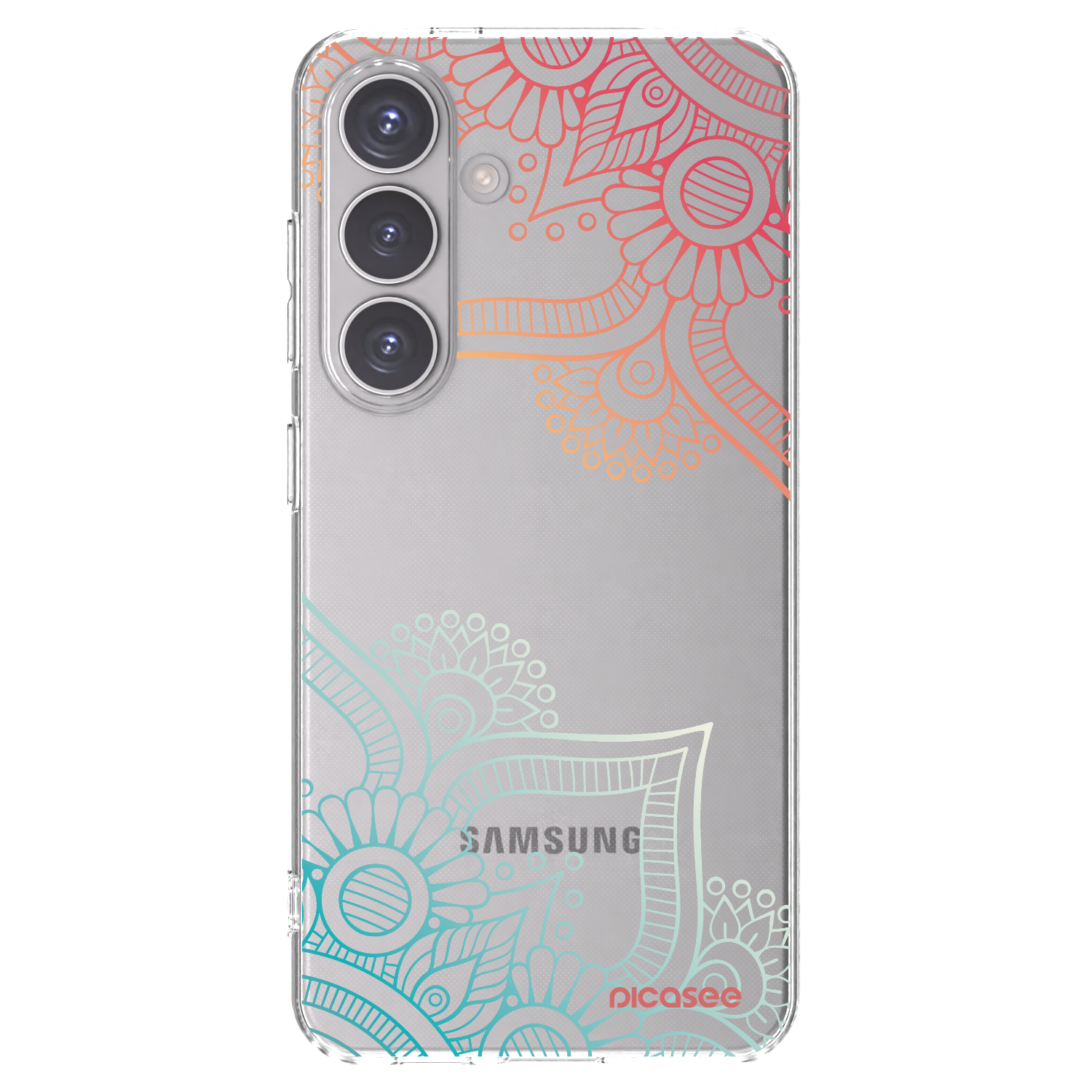 Picasee silikónový prehľadný obal pre Samsung Galaxy S24 S921B 5G - Kvetinový vzor