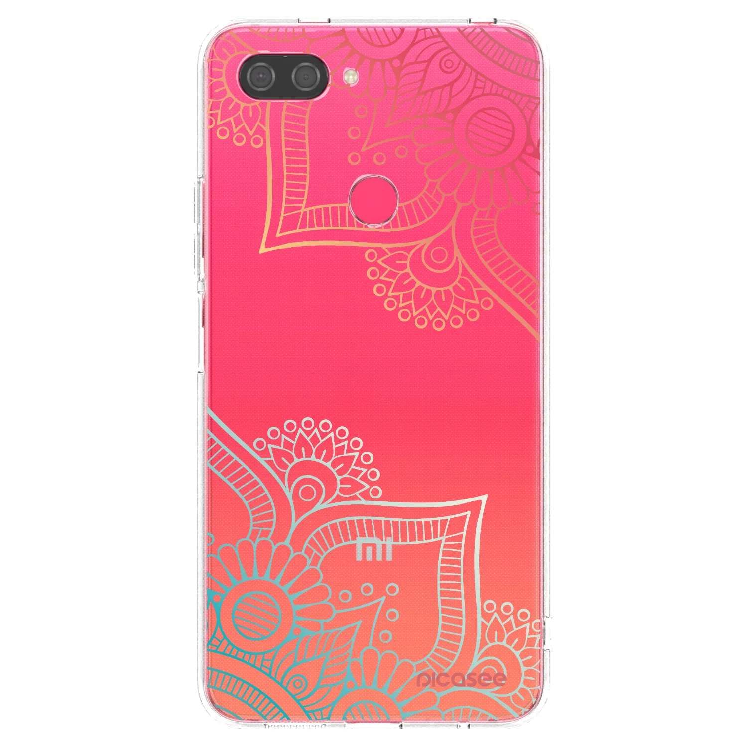 Picasee silikónový prehľadný obal pre Xiaomi Mi 8 Lite - Kvetinový vzor