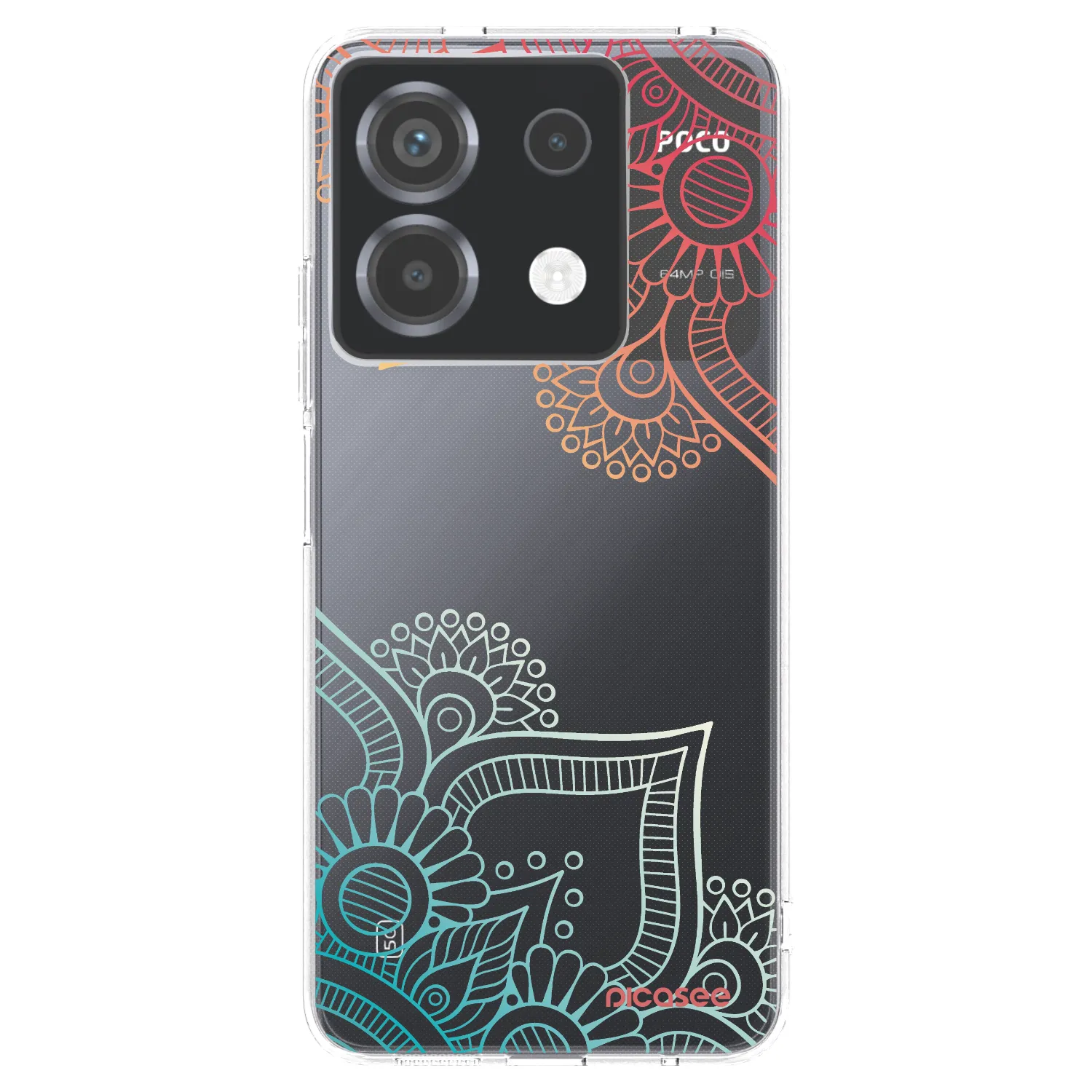 Picasee silikónový prehľadný obal pre Xiaomi Poco X6 - Kvetinový vzor