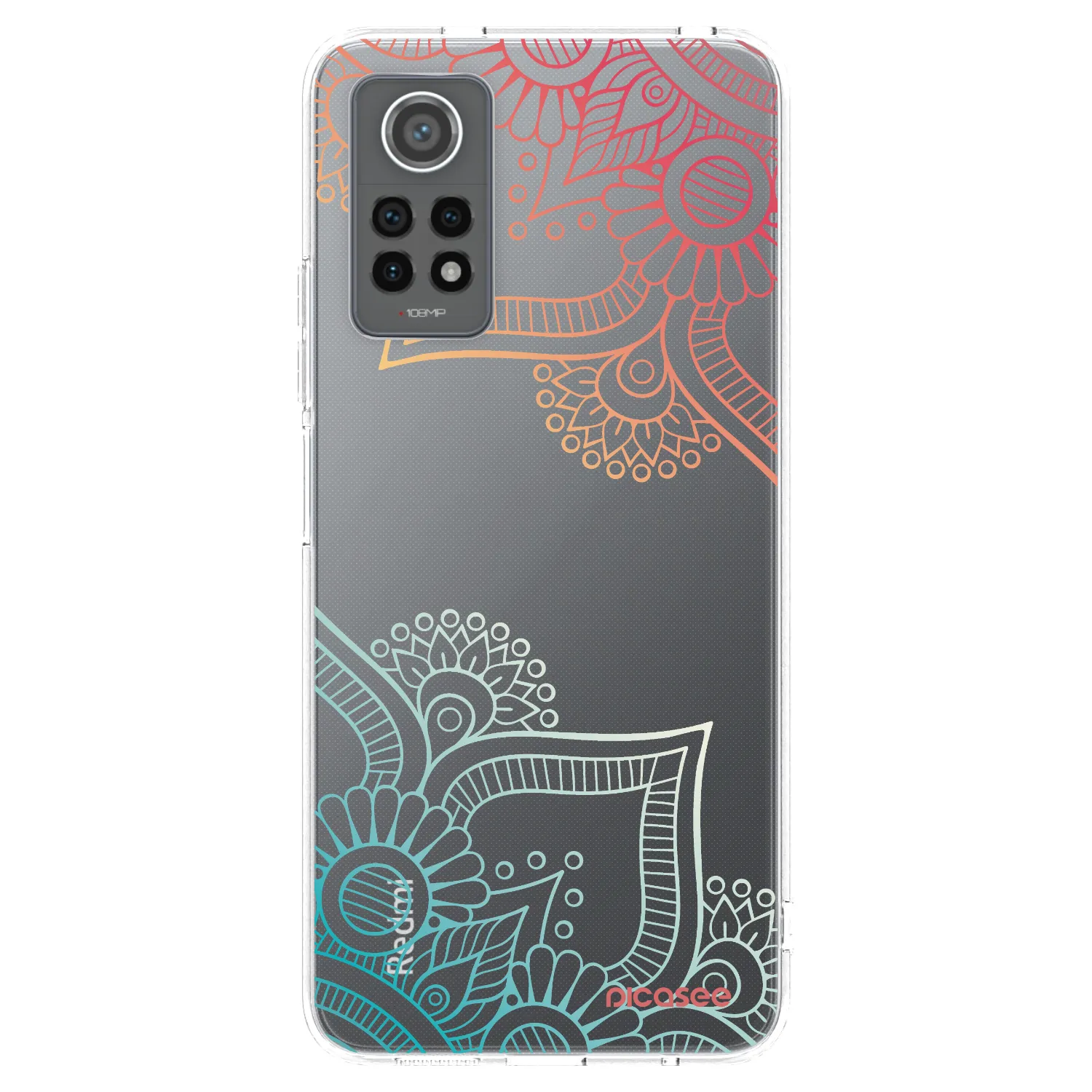 Picasee silikónový prehľadný obal pre Xiaomi Redmi Note 12 Pro 4G - Kvetinový vzor