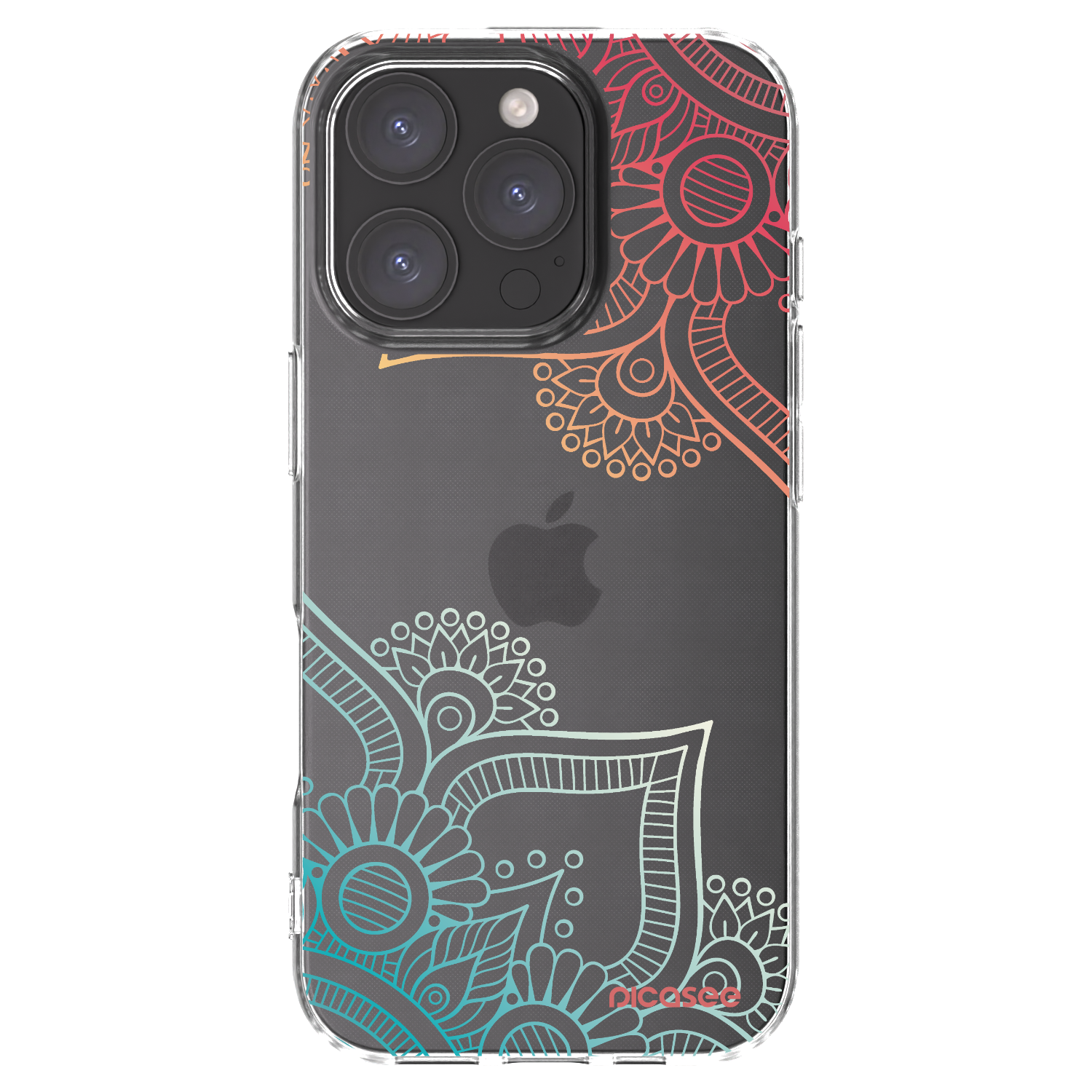 Picasee silikónový prehľadný obal pre Apple iPhone 16 Pro - Kvetinový vzor