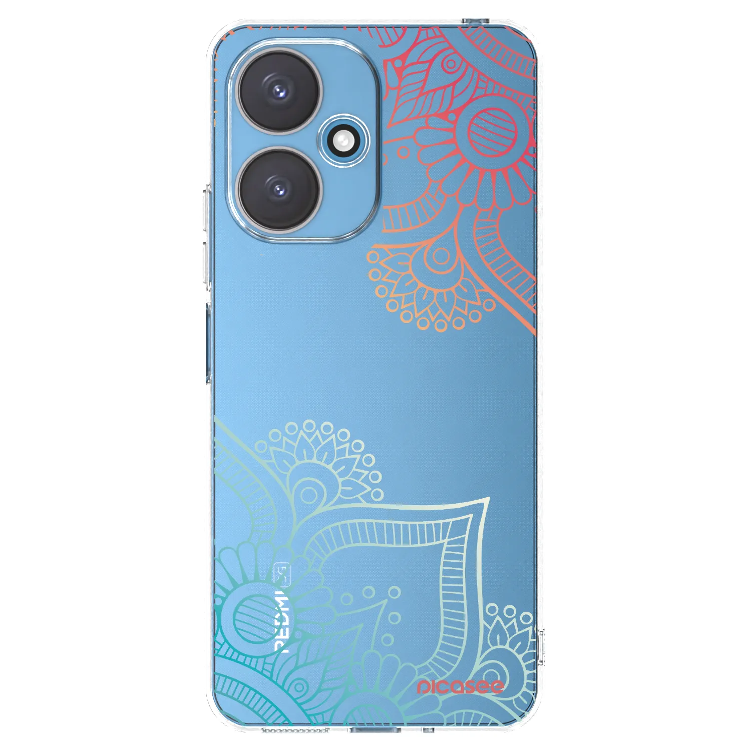 Picasee silikónový prehľadný obal pre Xiaomi Redmi 13C 5G - Kvetinový vzor