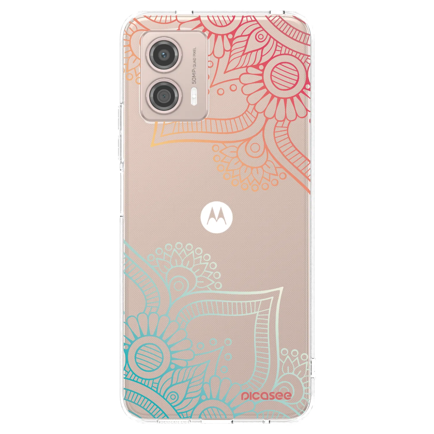 Picasee silikónový prehľadný obal pre Motorola Moto G53 5G - Kvetinový vzor