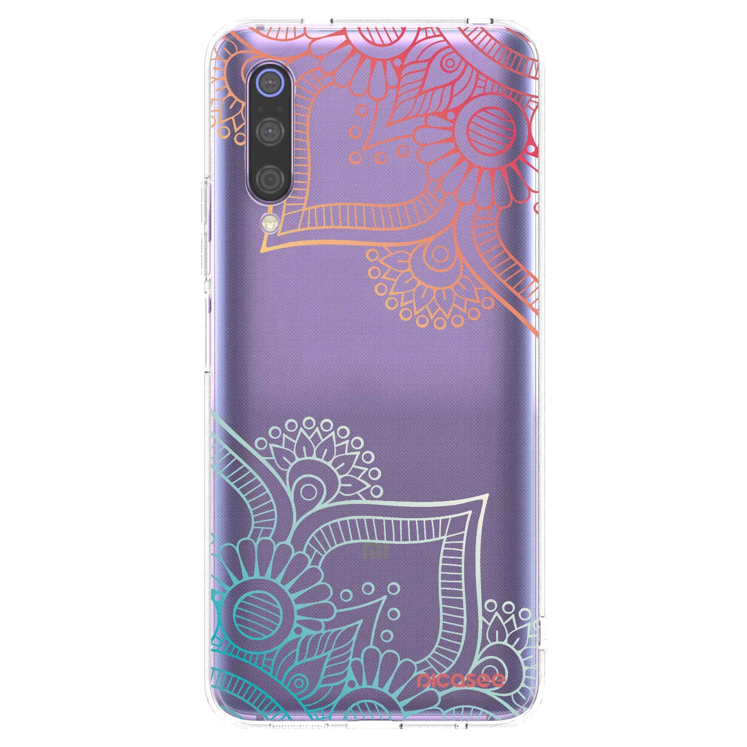 Picasee silikónový prehľadný obal pre Xiaomi Mi 9 - Kvetinový vzor