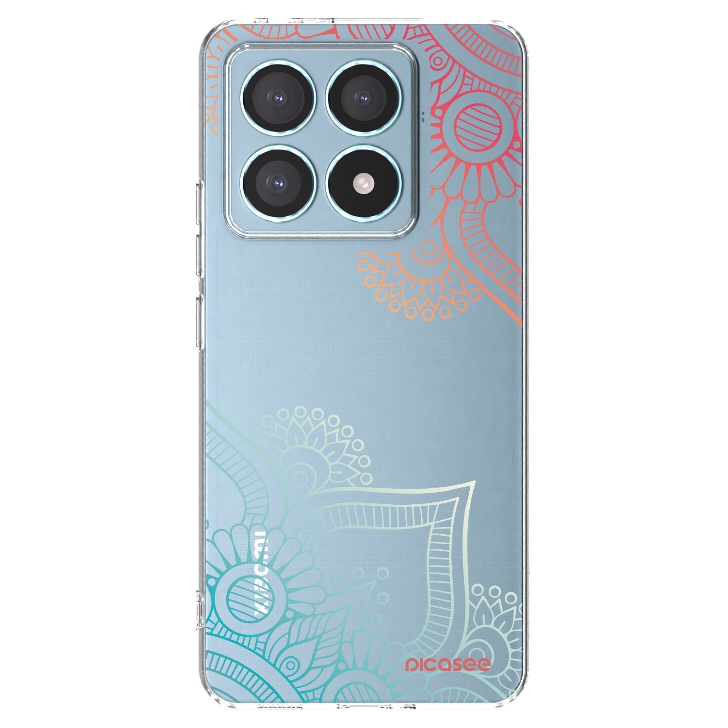Picasee silikónový prehľadný obal pre Xiaomi 14T Pro - Kvetinový vzor