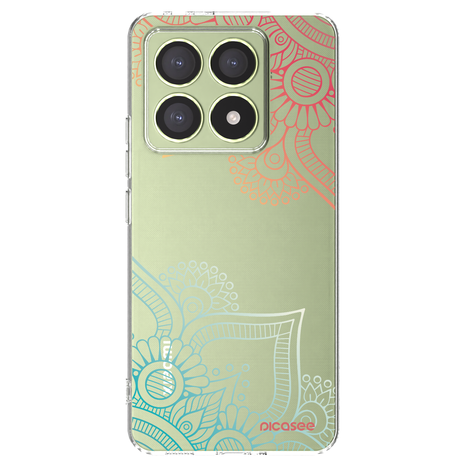 Picasee silikónový prehľadný obal pre Xiaomi 14T - Kvetinový vzor