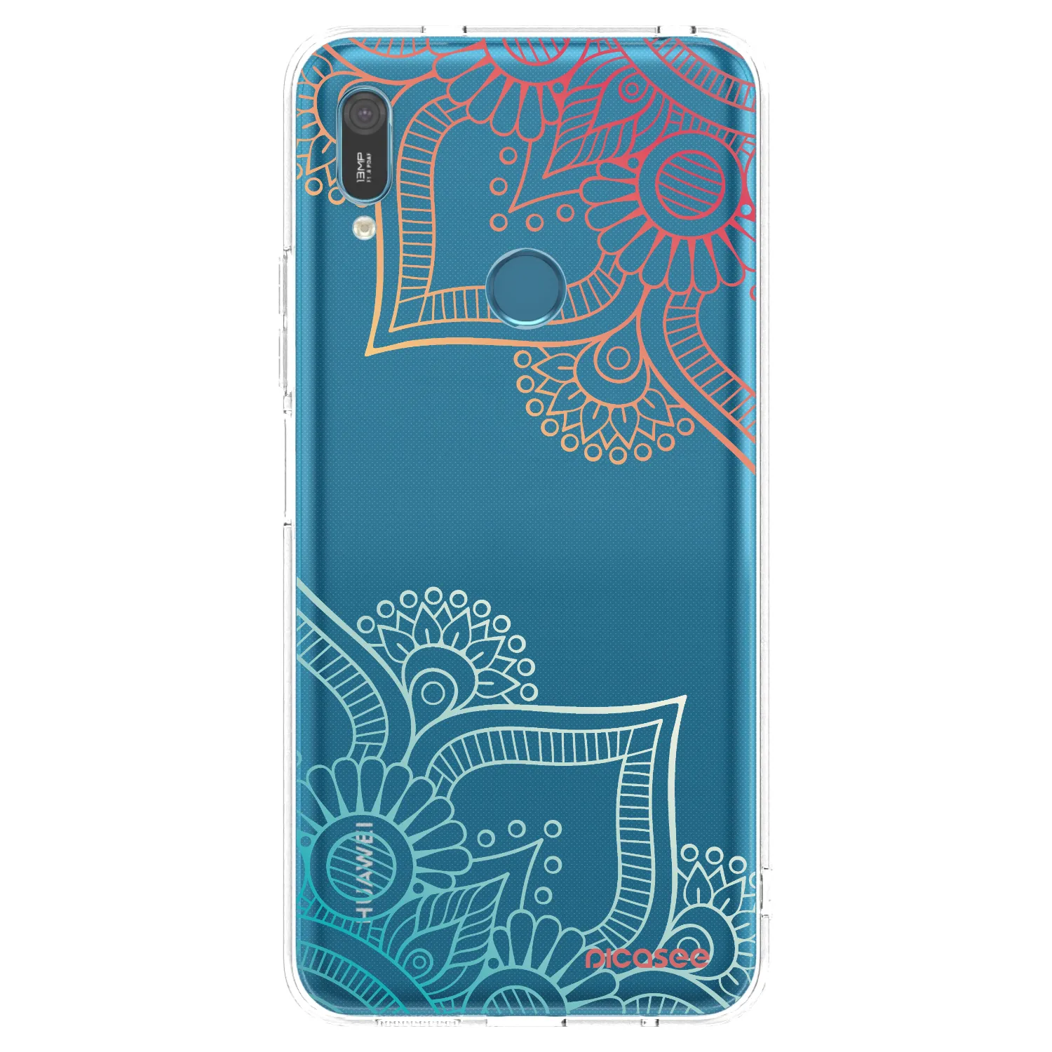 Picasee silikónový prehľadný obal pre Huawei Y6 2019 - Kvetinový vzor