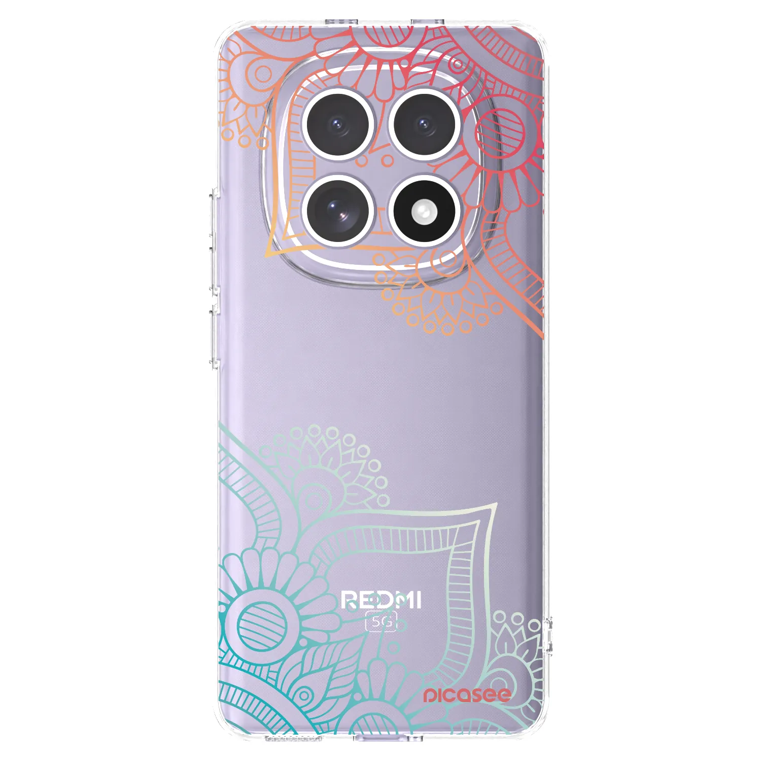 Picasee silikónový prehľadný obal pre Xiaomi Redmi Note 15 - Kvetinový vzor