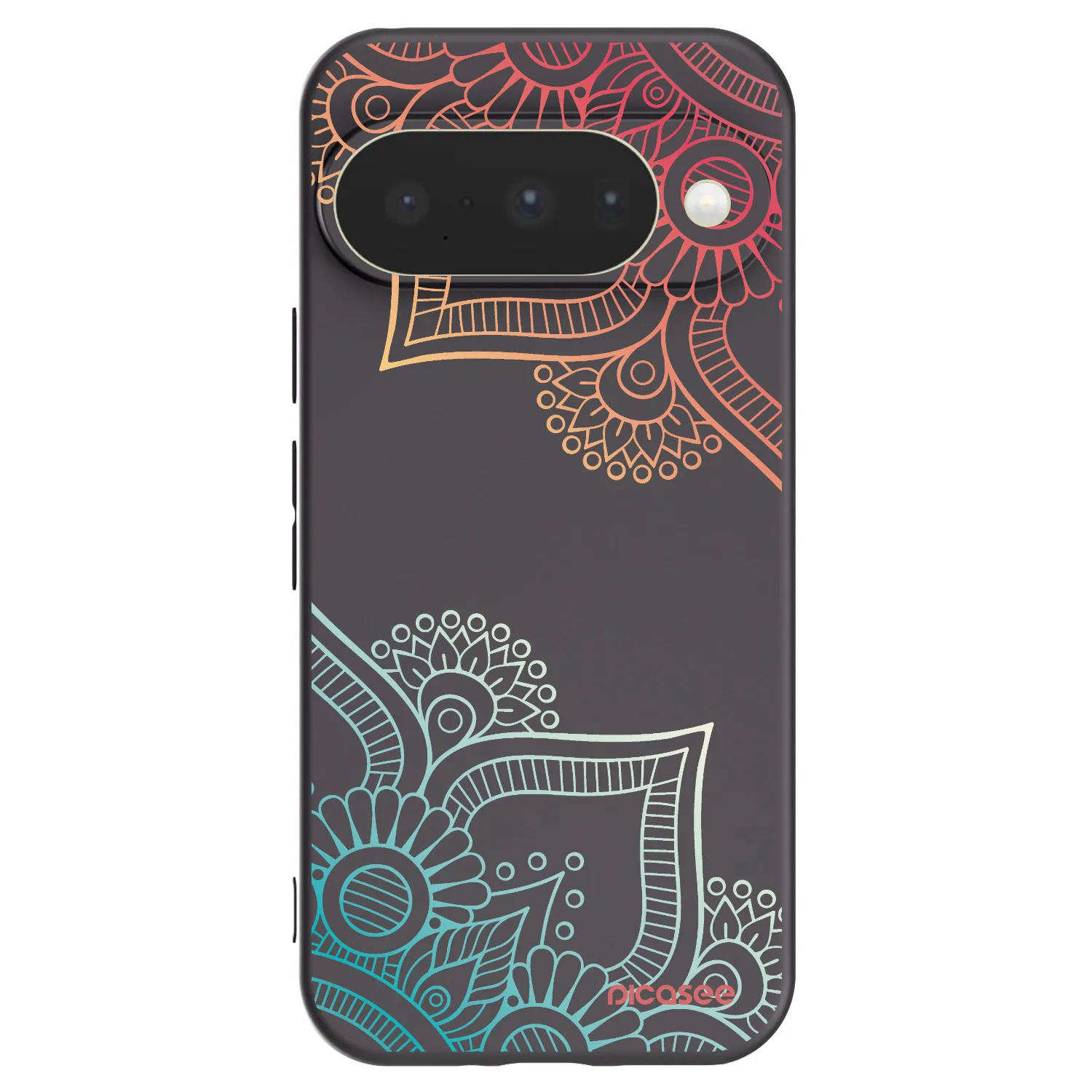 Picasee silikónový čierny obal pre Google Pixel 10 - Kvetinový vzor