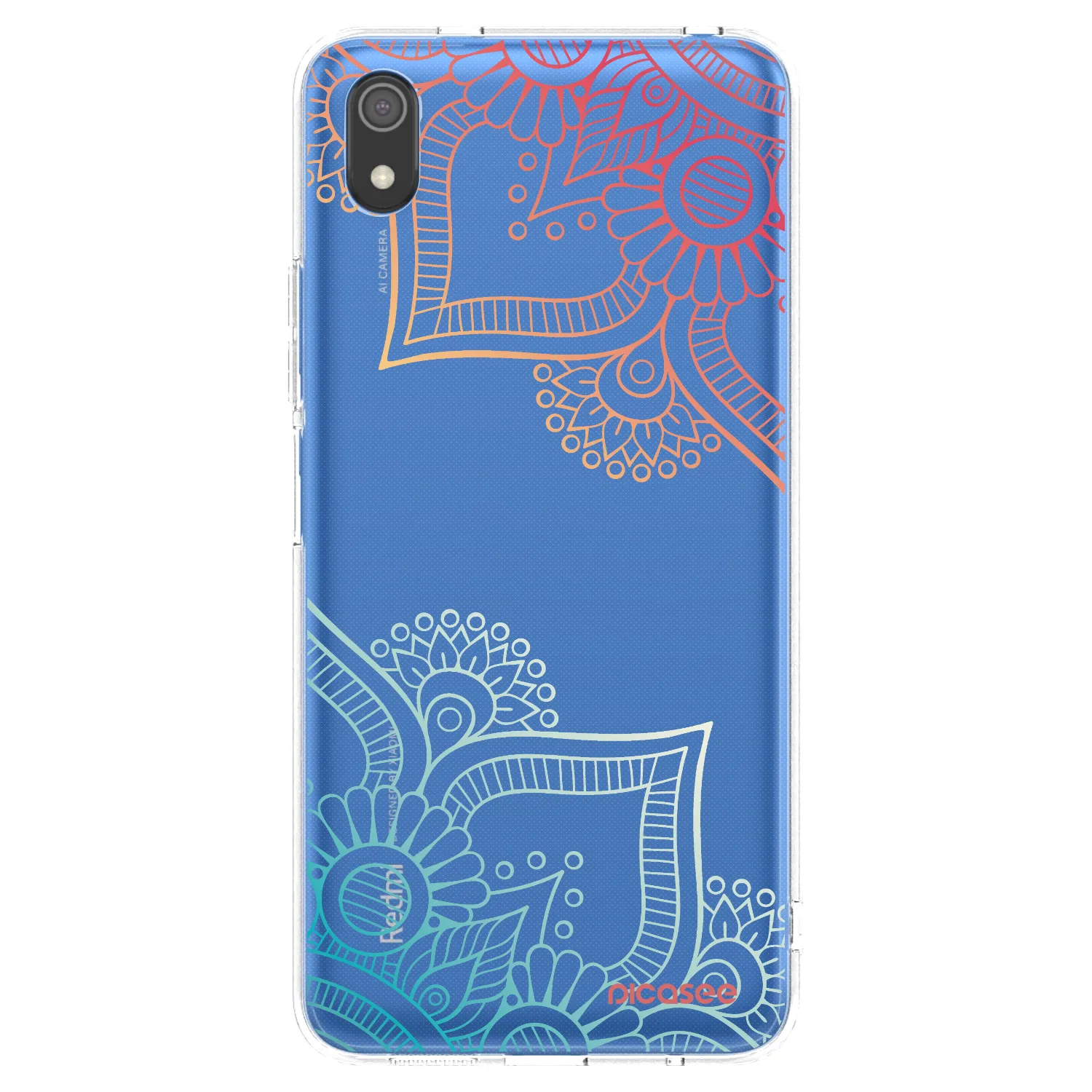 Picasee silikónový prehľadný obal pre Xiaomi Redmi 7A - Kvetinový vzor