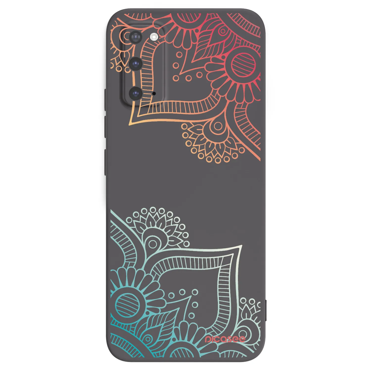 Picasee silikónový čierny obal pre Samsung Galaxy S20 G980F - Kvetinový vzor