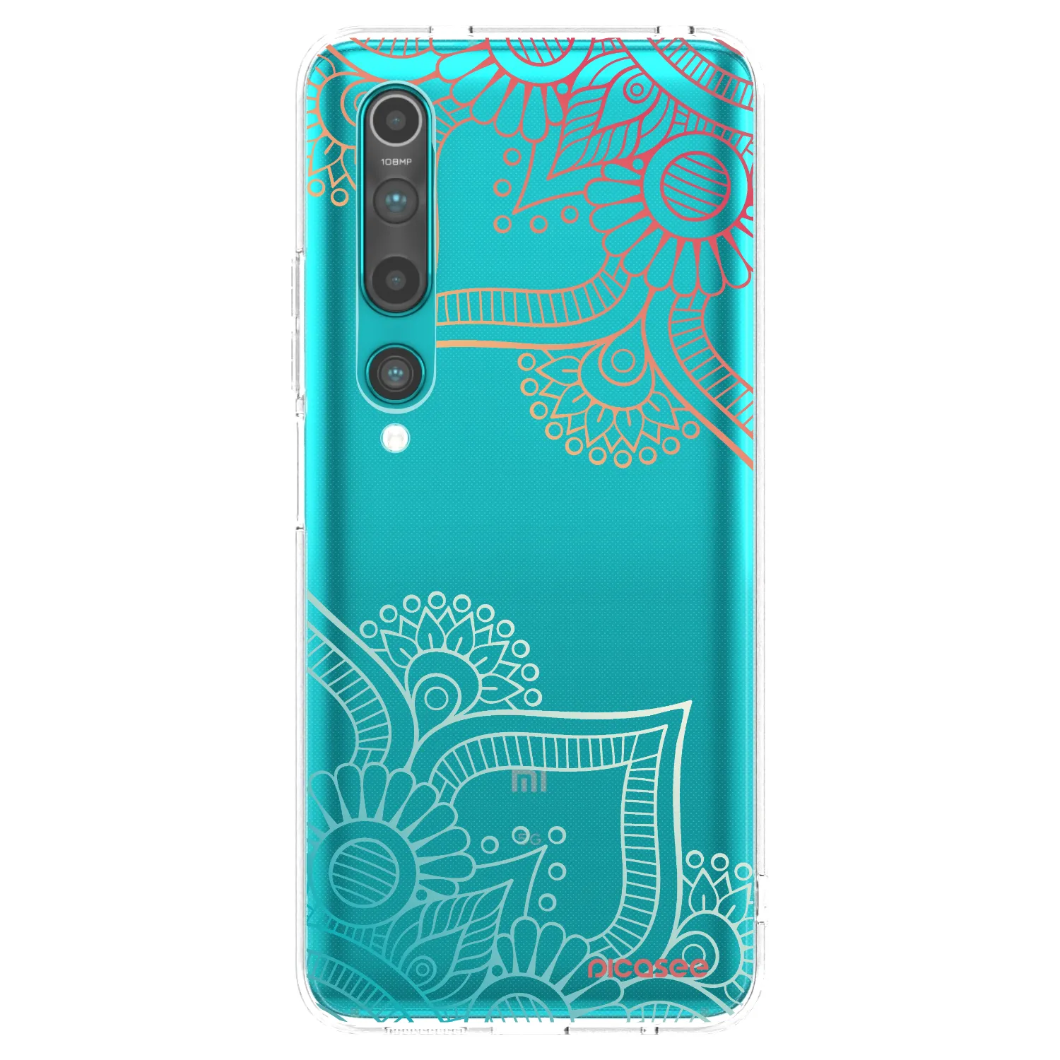 Picasee silikónový prehľadný obal pre Xiaomi Mi 10 - Kvetinový vzor