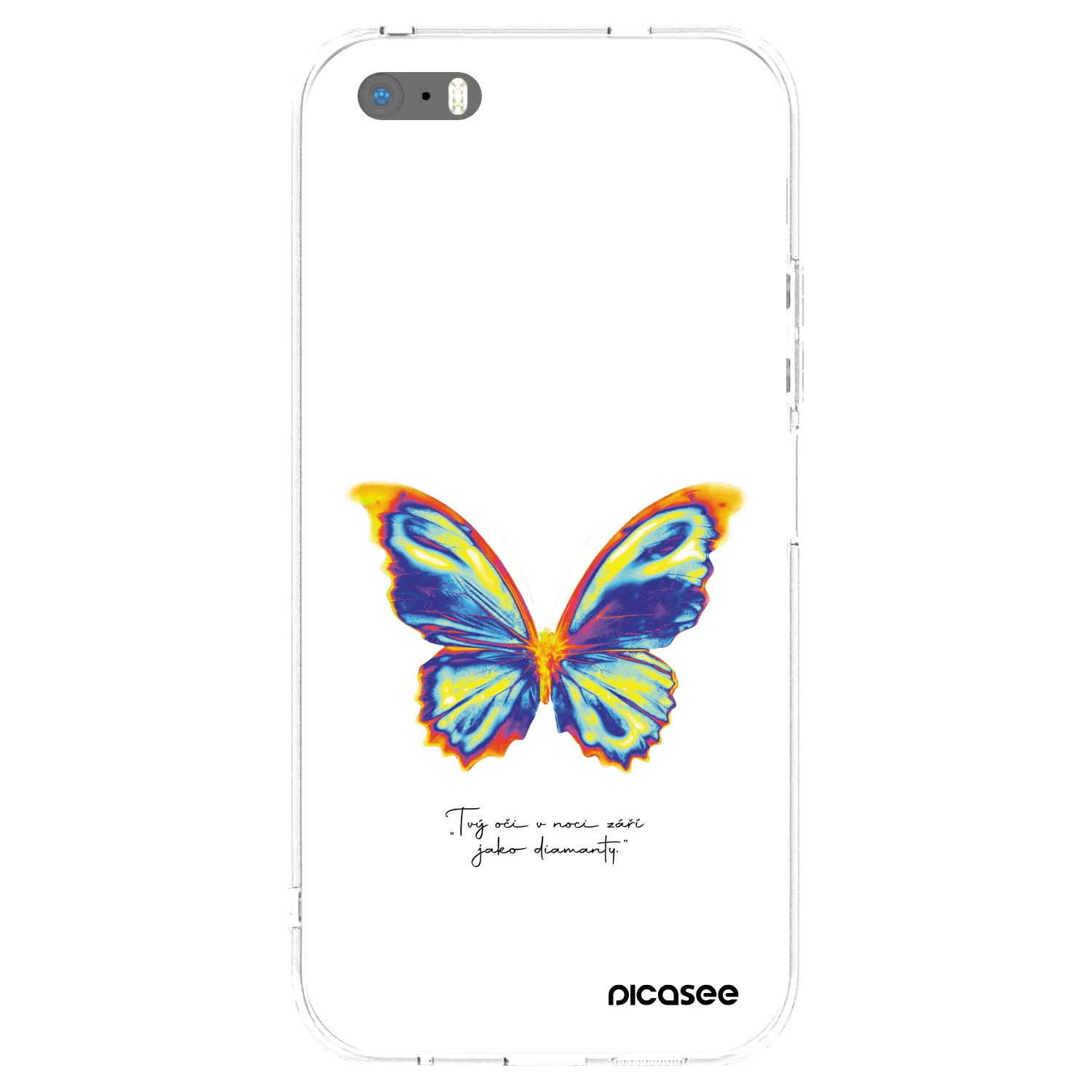Picasee silikónový prehľadný obal pre Apple iPhone 5/5S/SE - Diamanty White