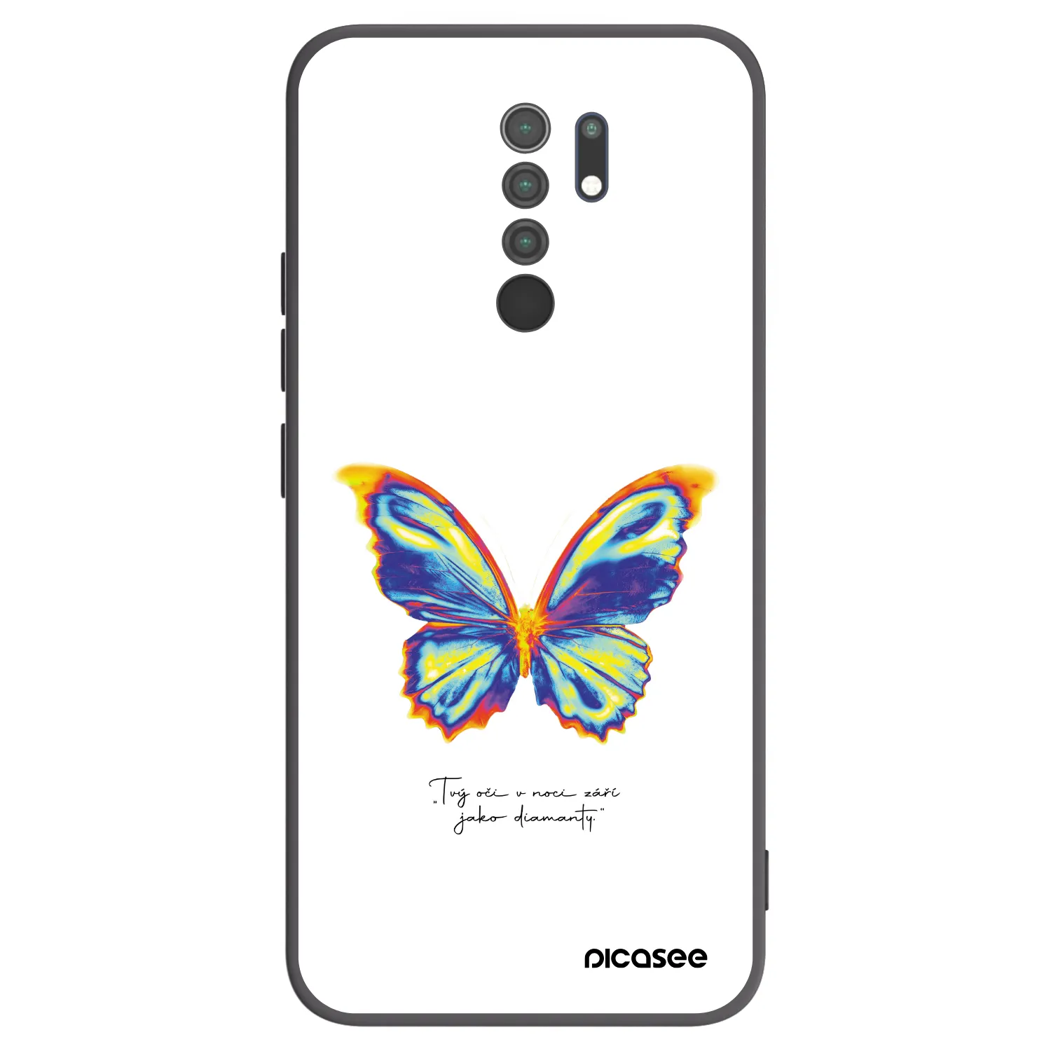 Picasee silikónový čierny obal pre Xiaomi Redmi 9 - Diamanty White