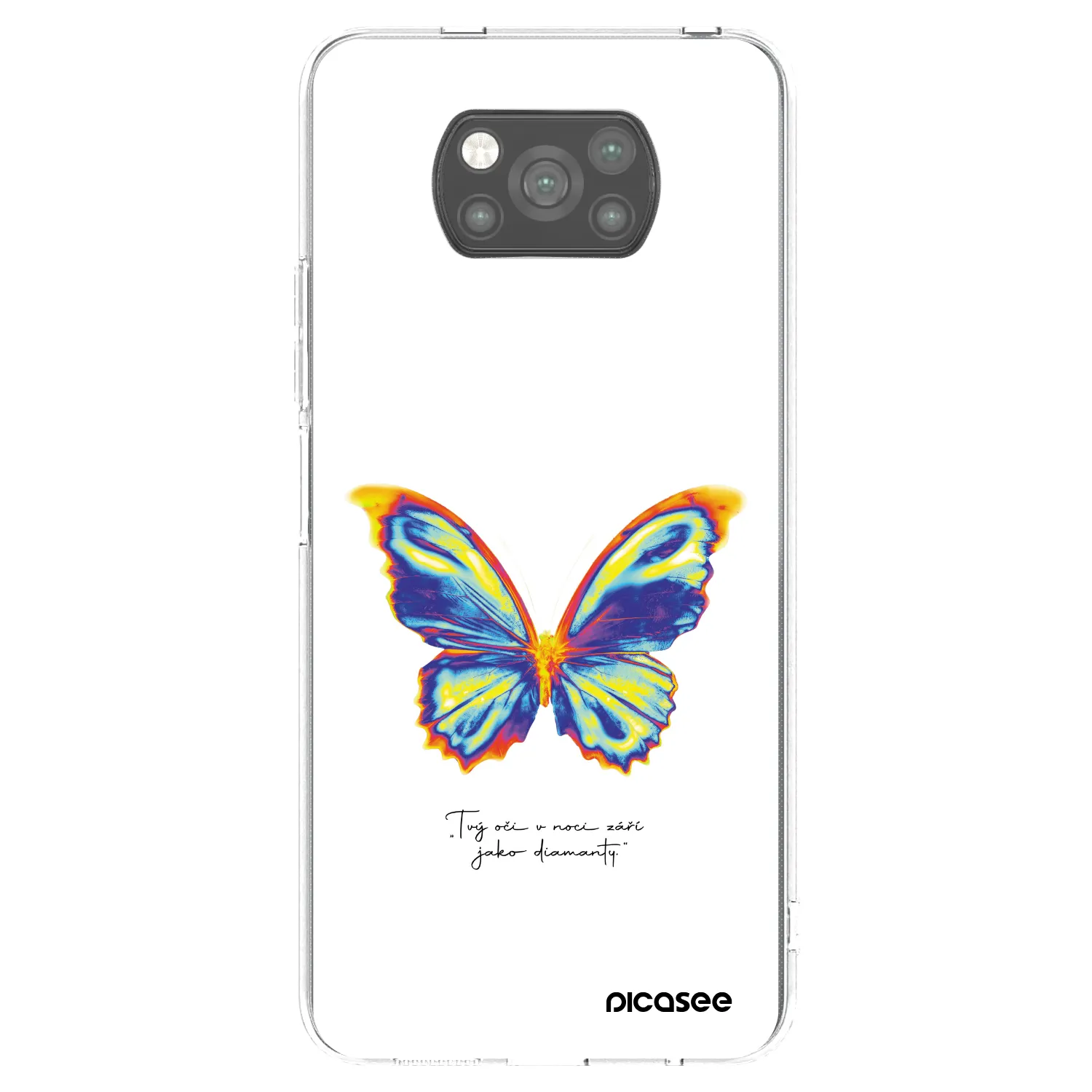 Picasee silikónový čierny obal pre Xiaomi Poco X3 - Diamanty White