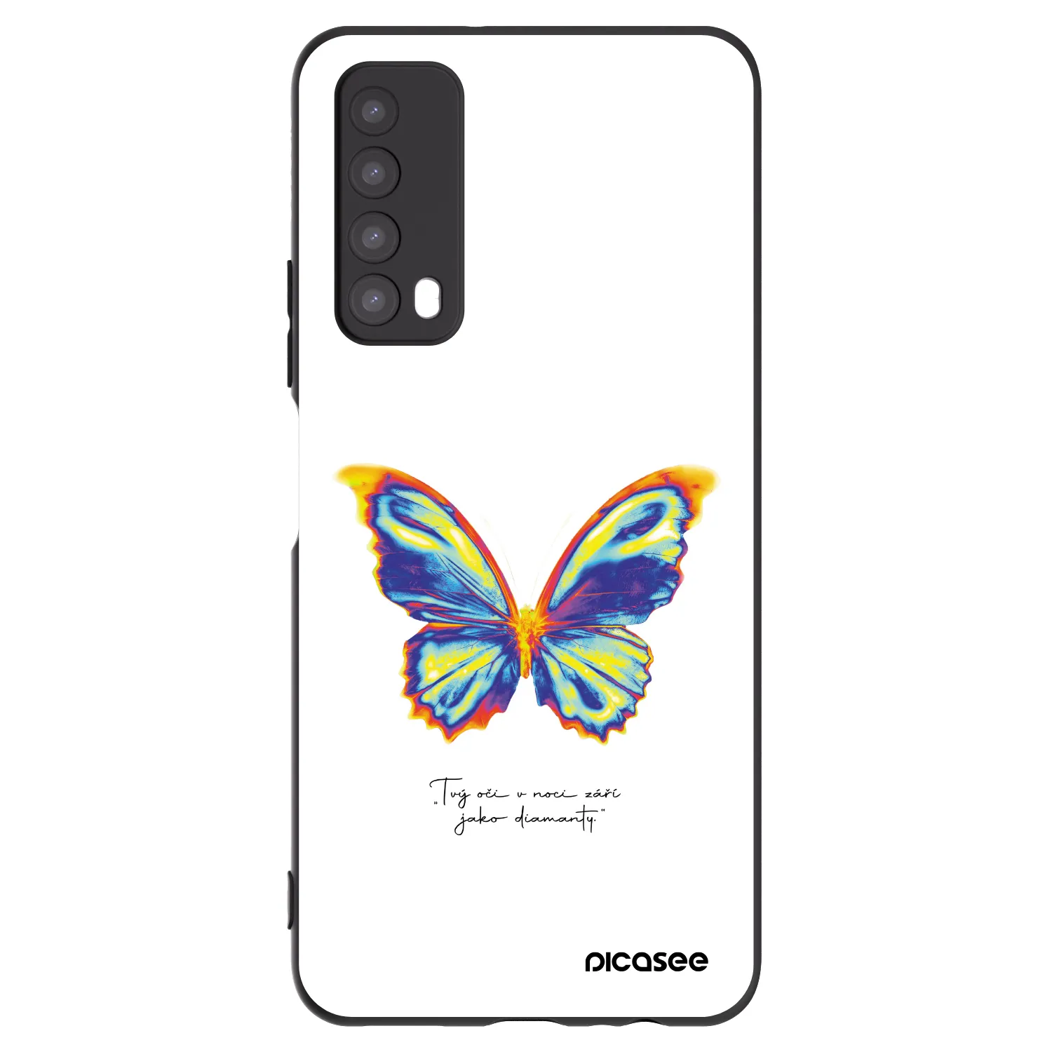 Picasee silikónový čierny obal pre Huawei P Smart 2021 - Diamanty White