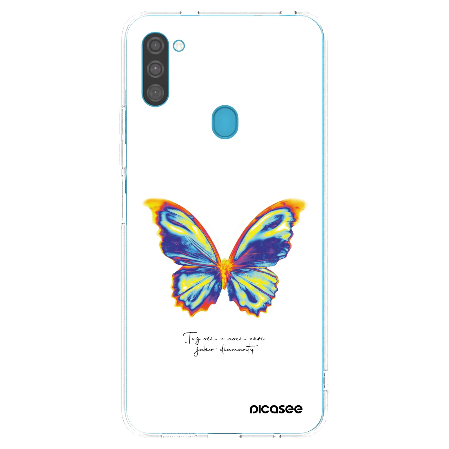Picasee silikónový prehľadný obal pre Samsung Galaxy M11 - Diamanty White