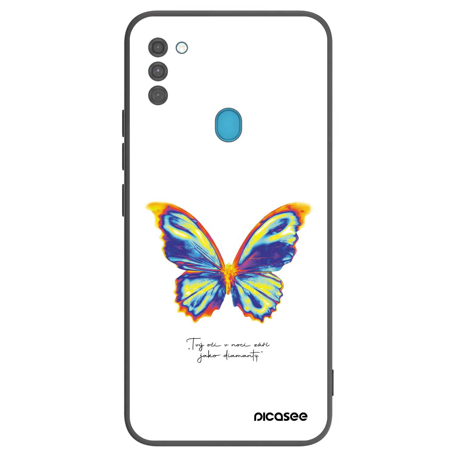 Picasee silikónový čierny obal pre Samsung Galaxy M11 - Diamanty White