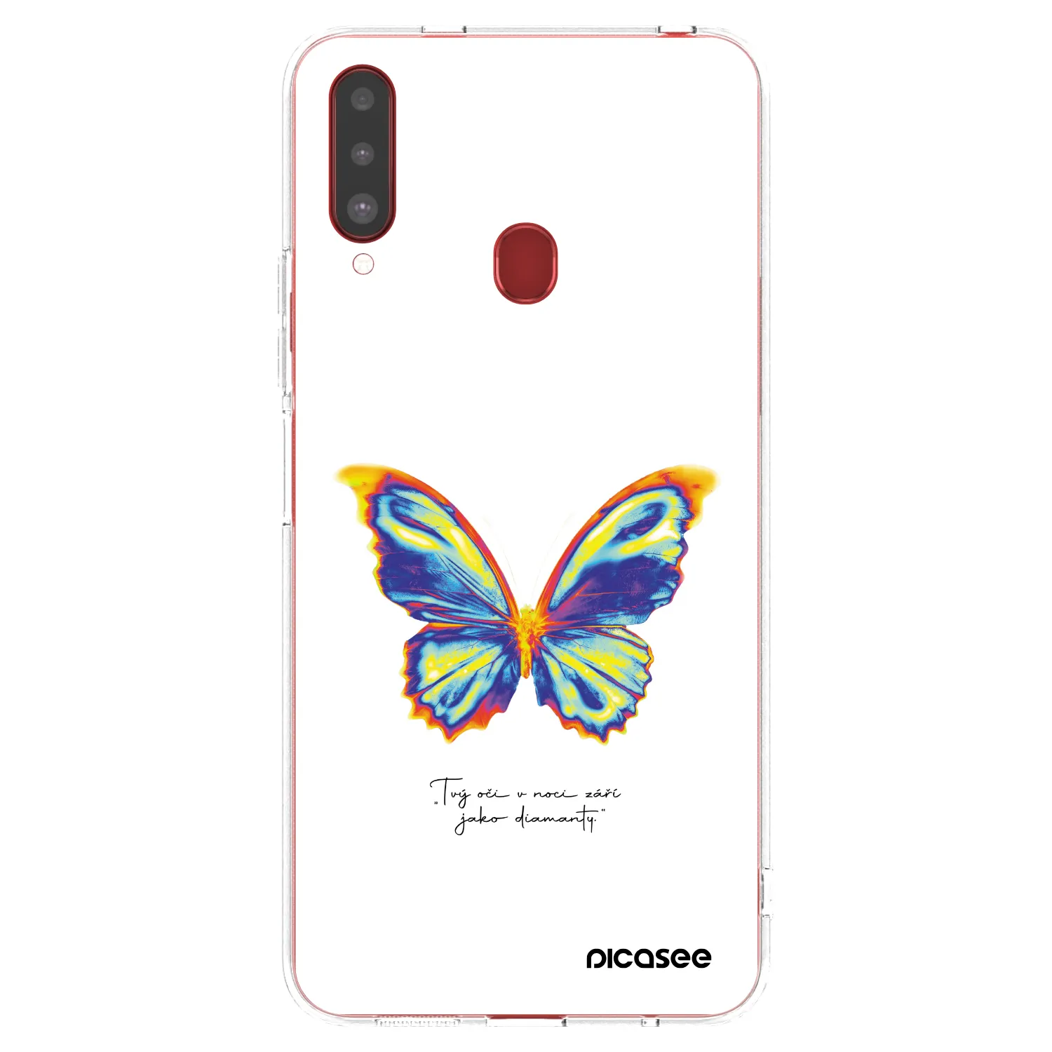 Picasee silikónový prehľadný obal pre Samsung Galaxy A20s - Diamanty White