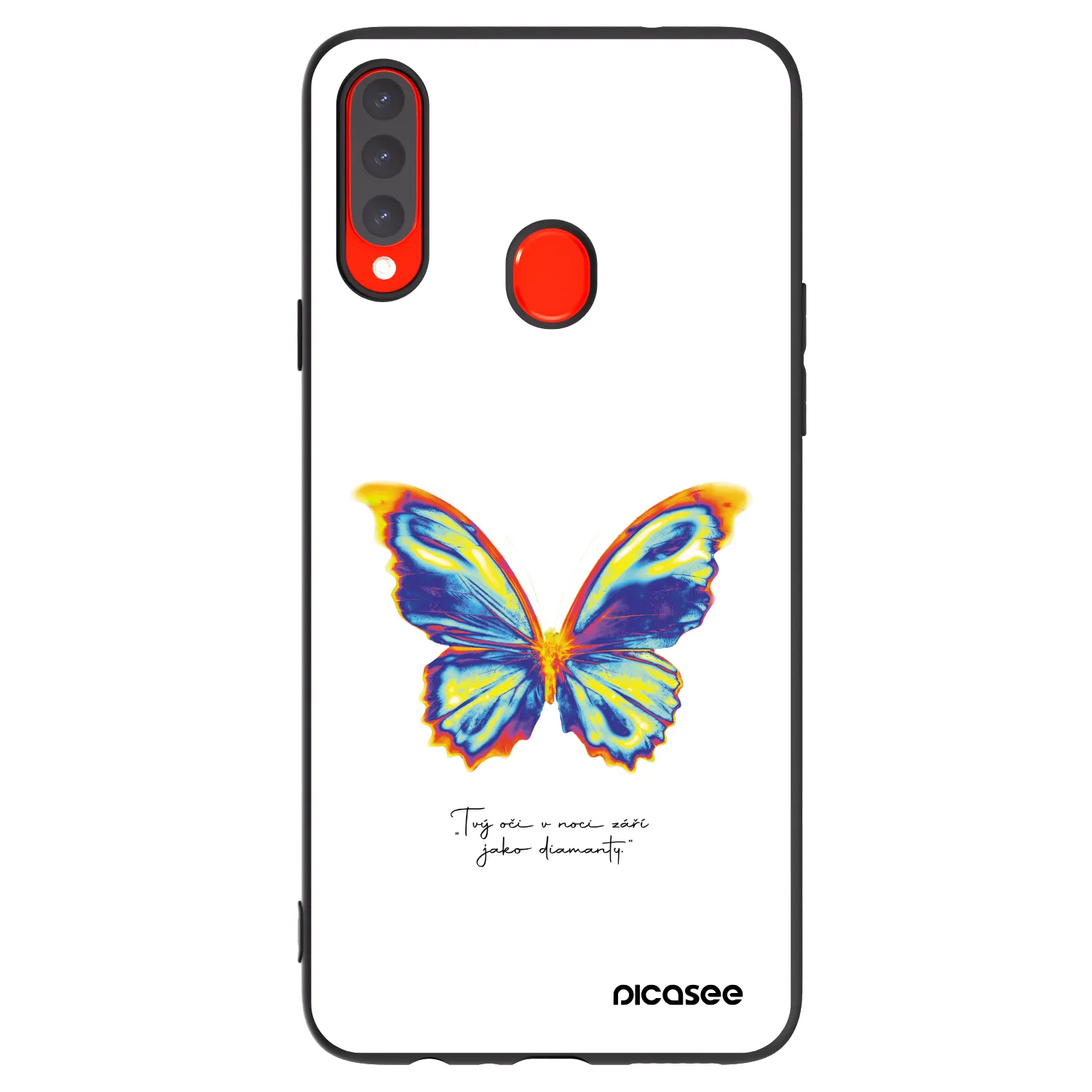 Picasee silikónový čierny obal pre Samsung Galaxy A20s - Diamanty White