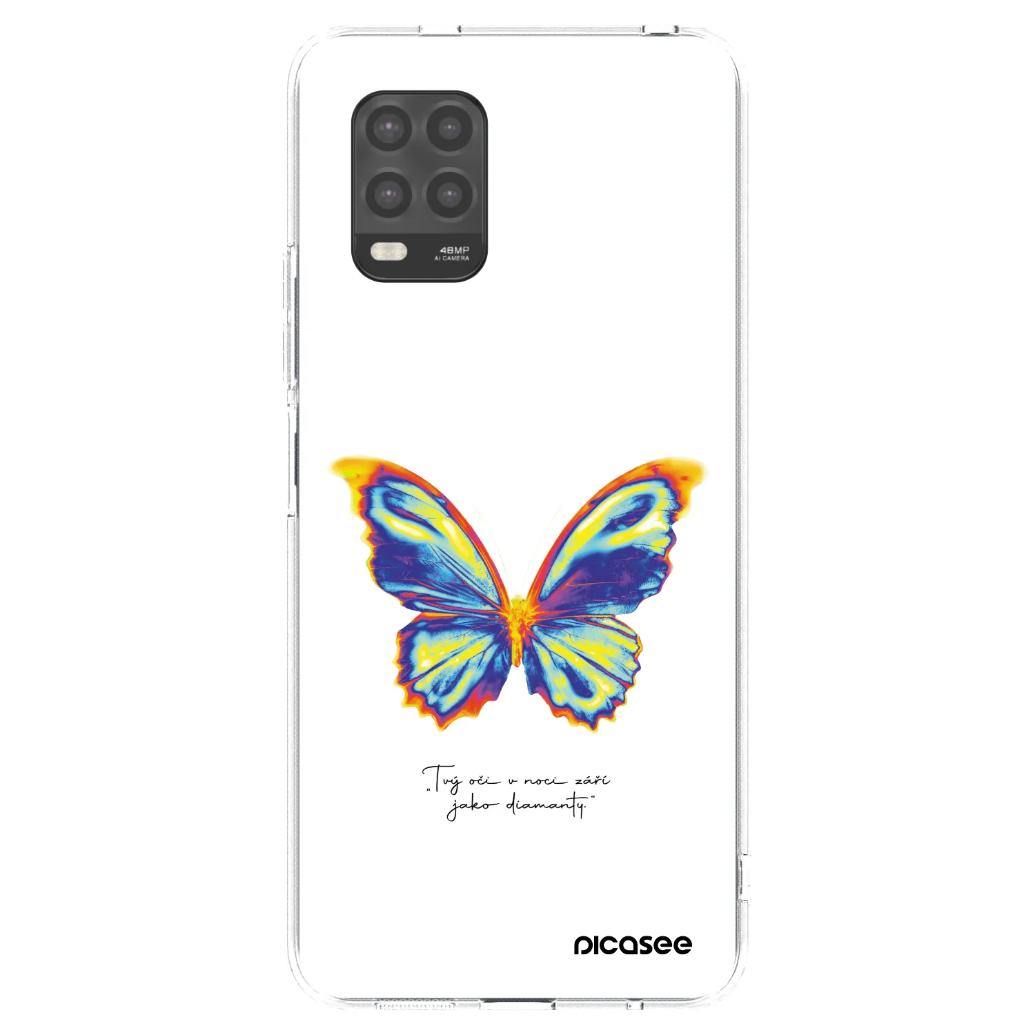 Silikónový prehľadný obal pre Xiaomi Mi 10 Lite - Diamanty White