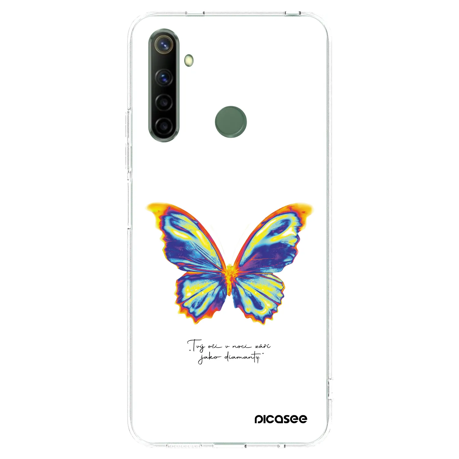 Picasee silikónový prehľadný obal pre Realme 6i - Diamanty White