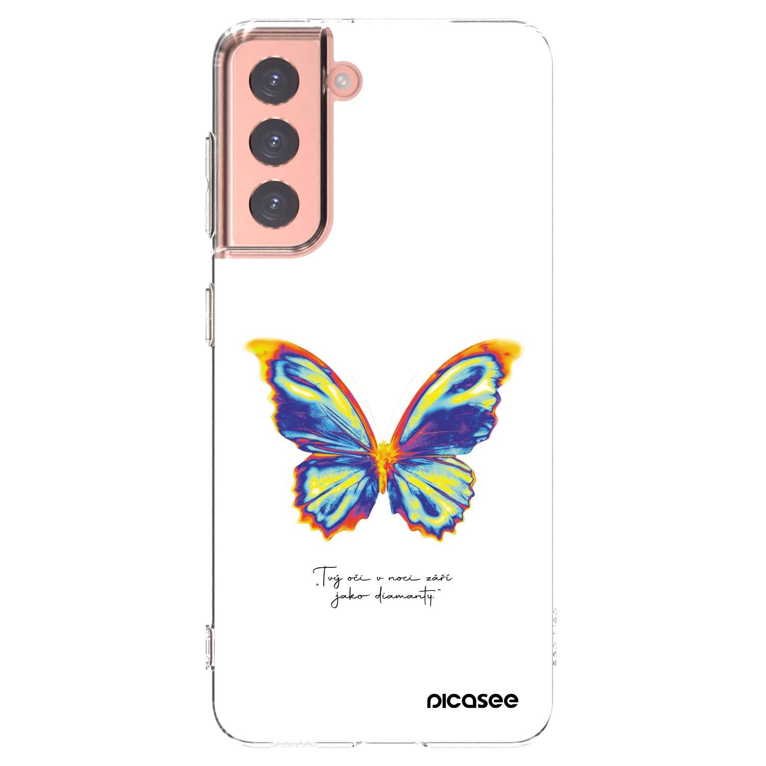 Silikónový prehľadný obal pre Samsung Galaxy S21 5G G991B - Diamanty White