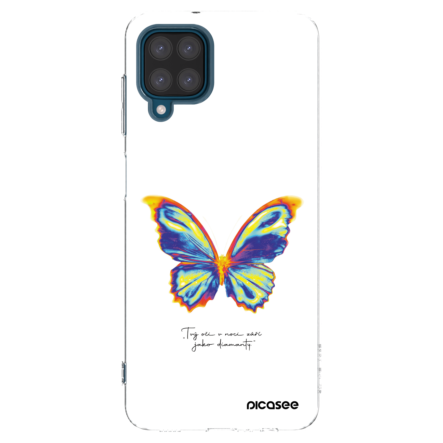 Picasee silikónový prehľadný obal pre Samsung Galaxy A12 A125F - Diamanty White