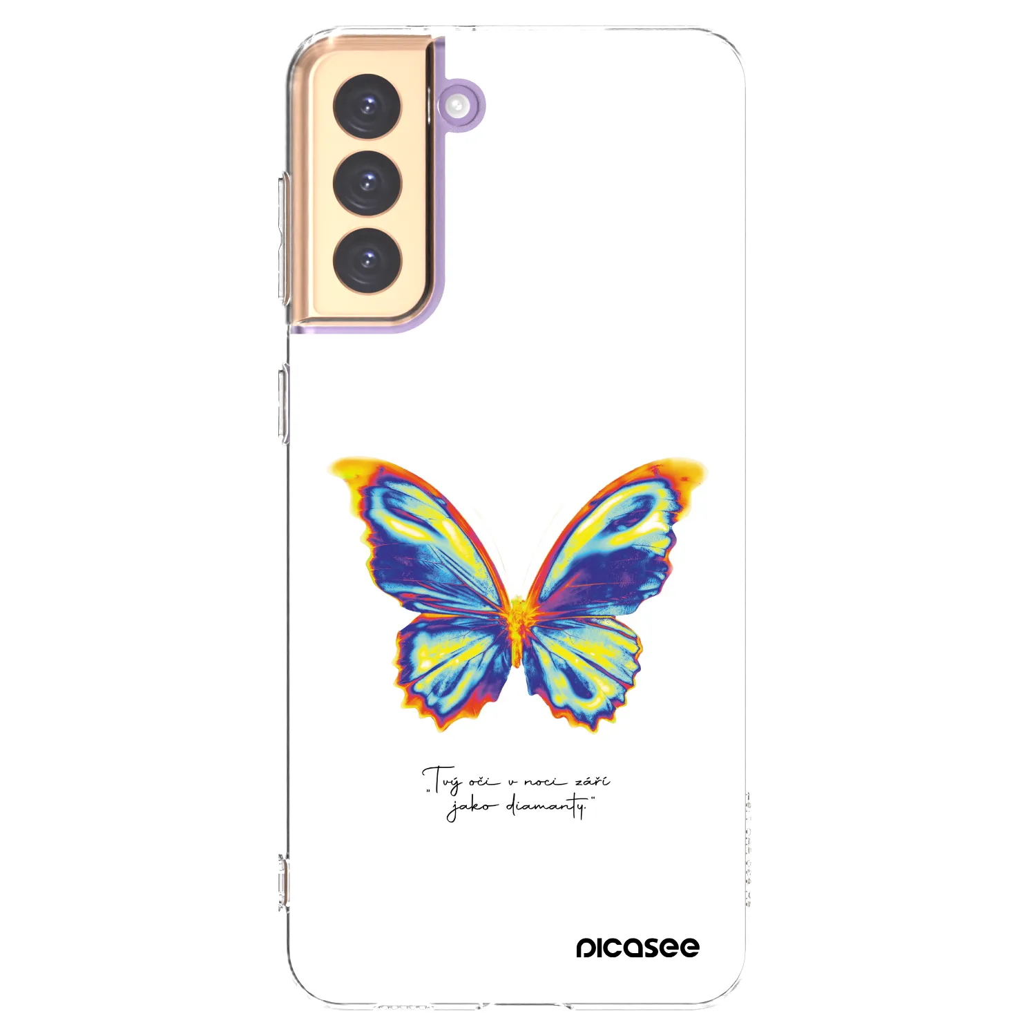 Picasee silikónový prehľadný obal pre Samsung Galaxy S21+ 5G G996F - Diamanty White