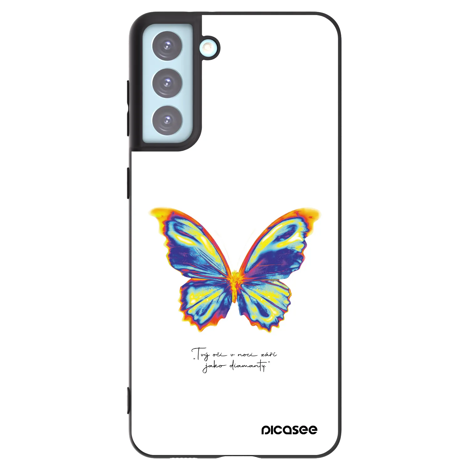 Picasee silikónový čierny obal pre Samsung Galaxy S21+ 5G G996F - Diamanty White