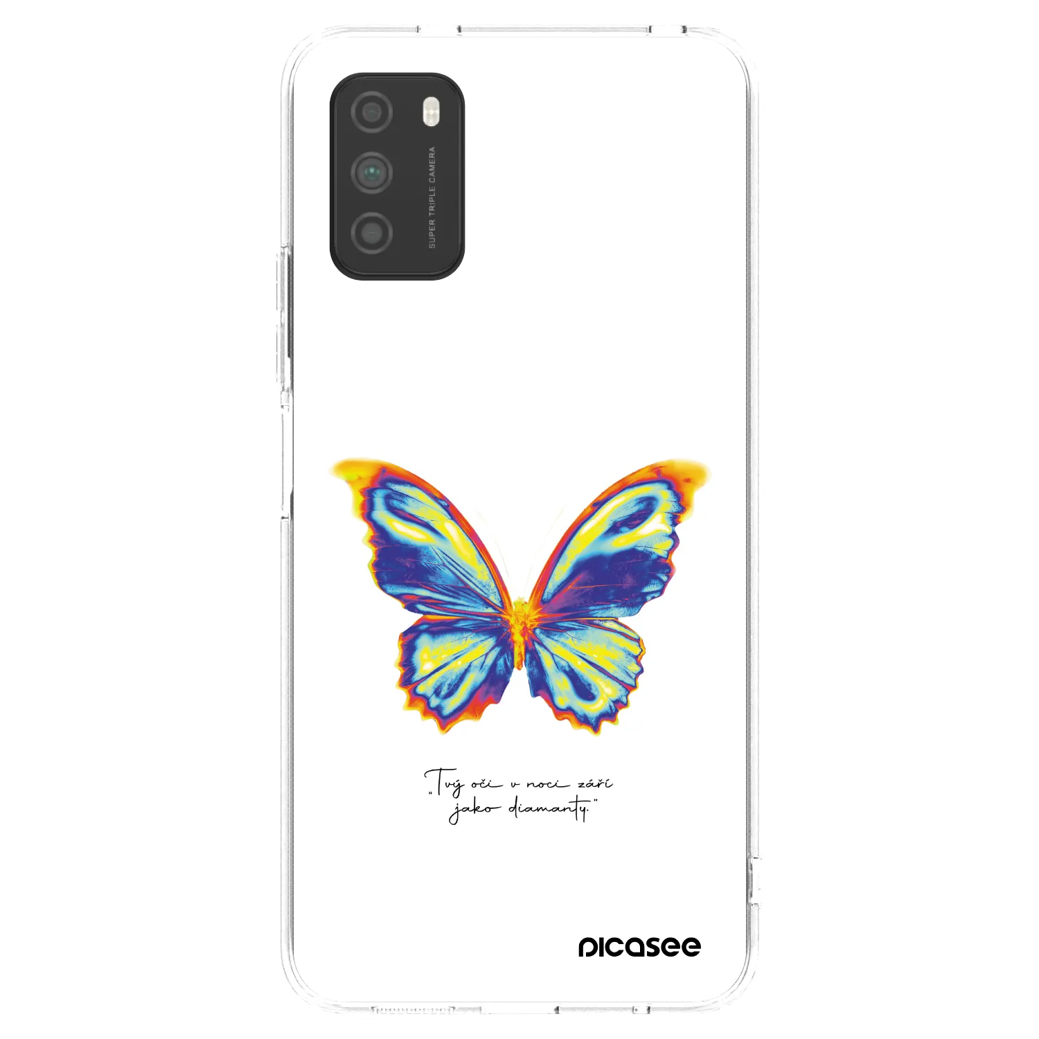 Silikónový prehľadný obal pre Xiaomi Poco M3 - Diamanty White