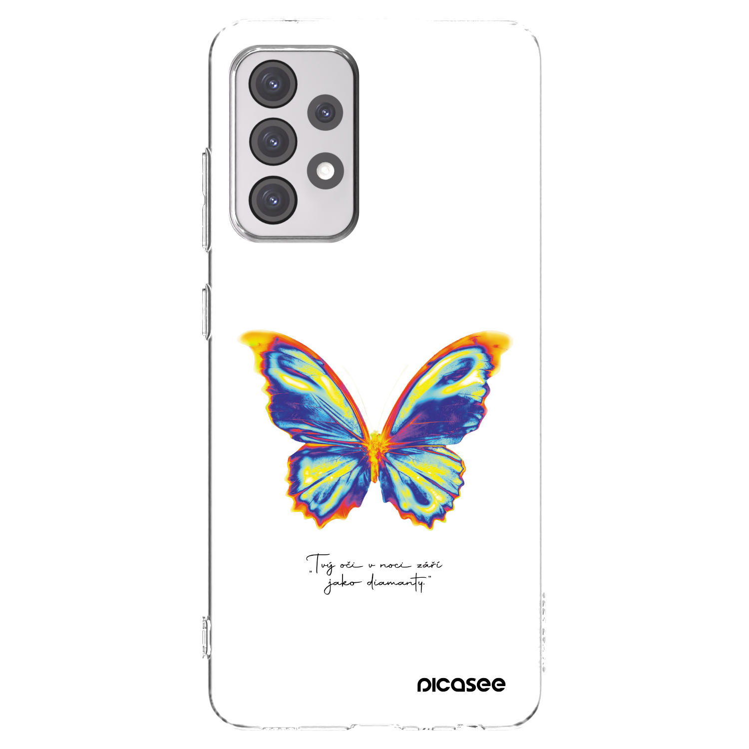 Picasee silikónový prehľadný obal pre Samsung Galaxy A52 5G A525F - Diamanty White