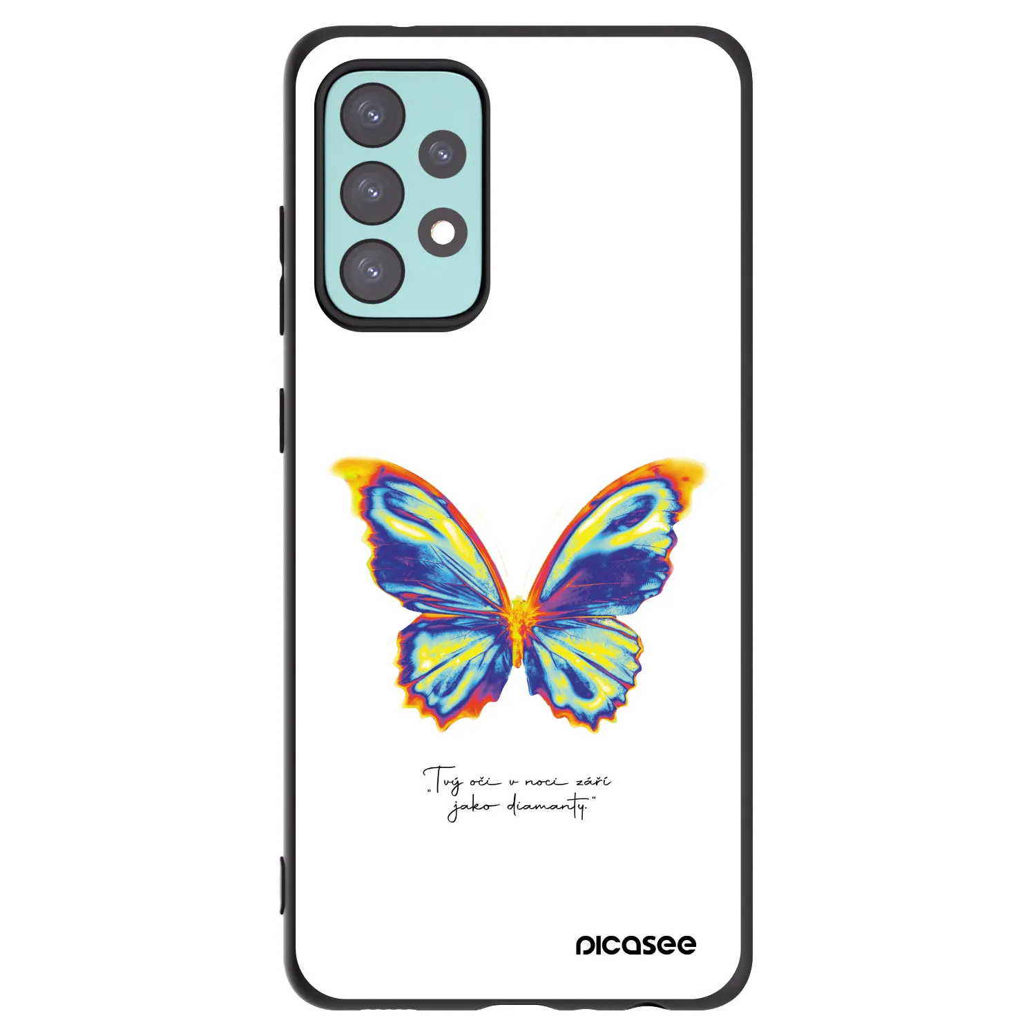 Picasee silikónový čierny obal pre Samsung Galaxy A72 A725F - Diamanty White