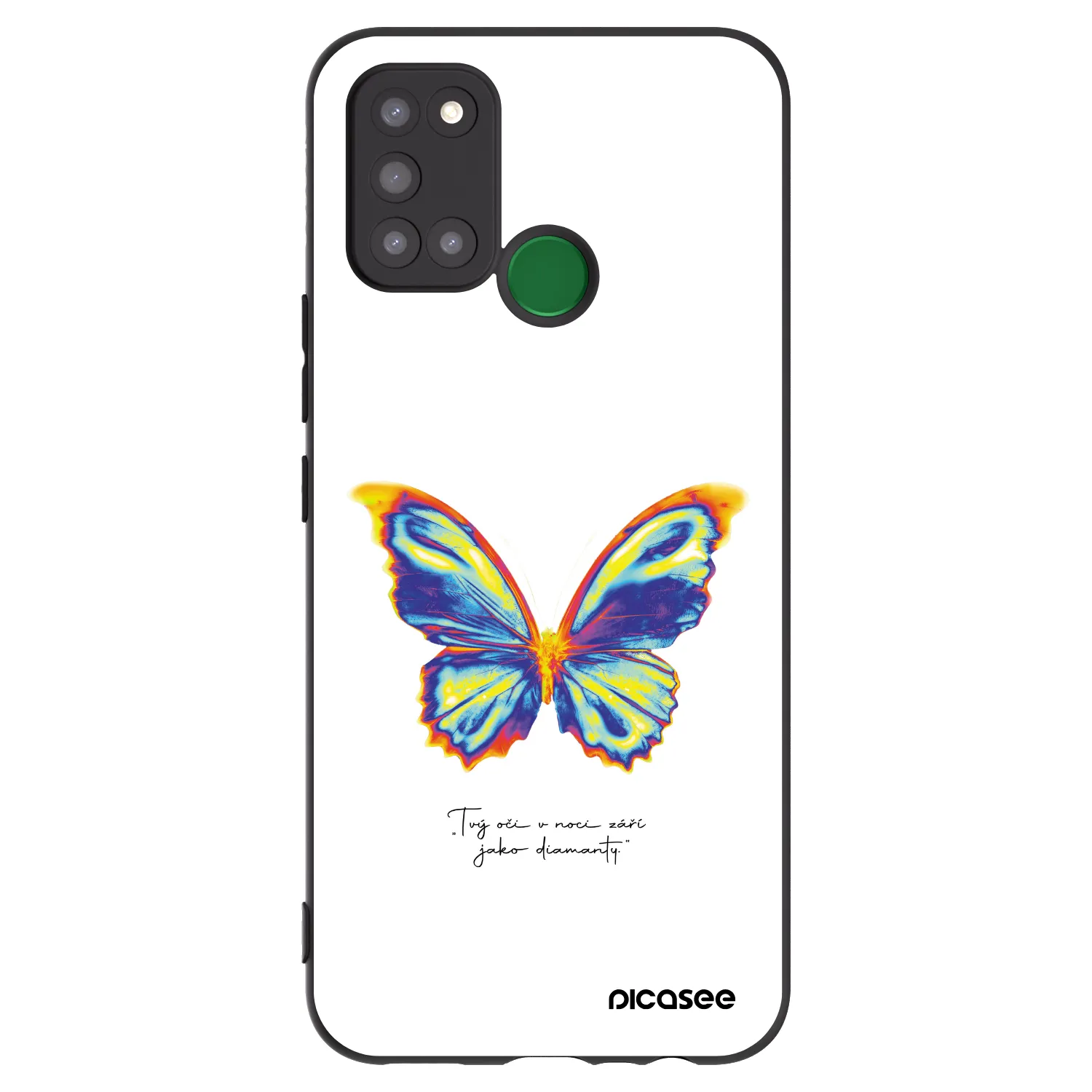 Picasee silikónový čierny obal pre Realme 7i - Diamanty White
