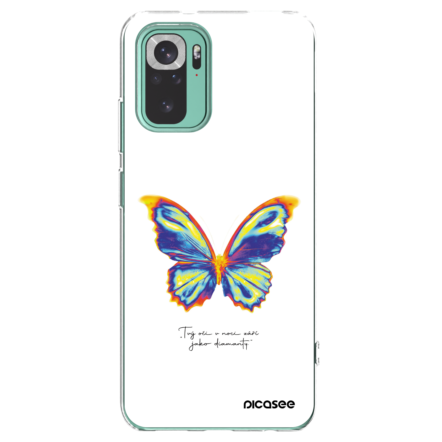 Picasee silikónový prehľadný obal pre Xiaomi Redmi Note 10 Pro - Diamanty White
