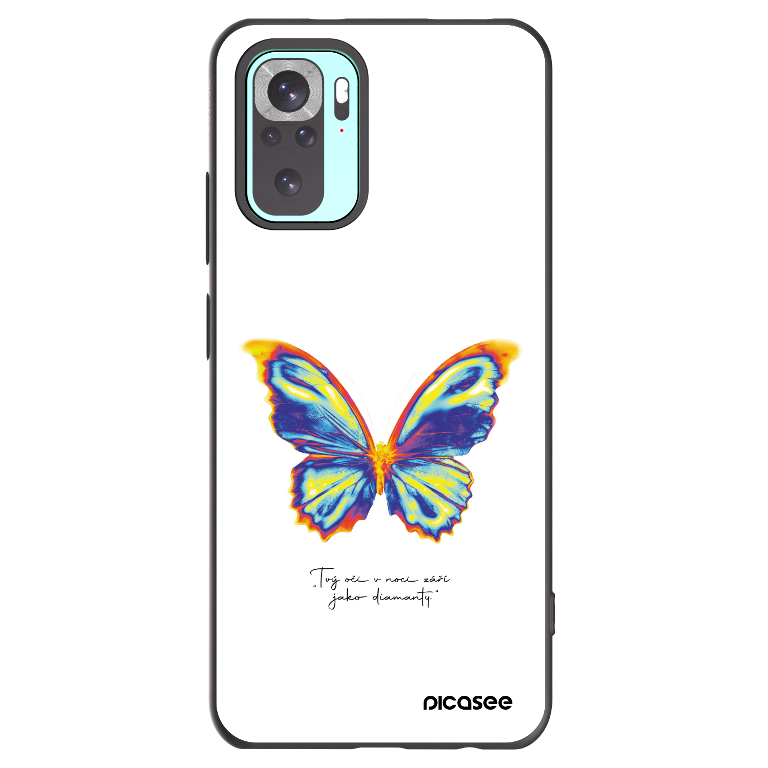 Picasee silikónový čierny obal pre Xiaomi Redmi Note 10 Pro - Diamanty White