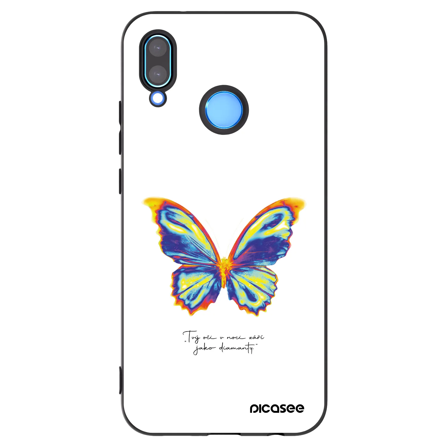 Picasee silikónový čierny obal pre Huawei P20 Lite - Diamanty White