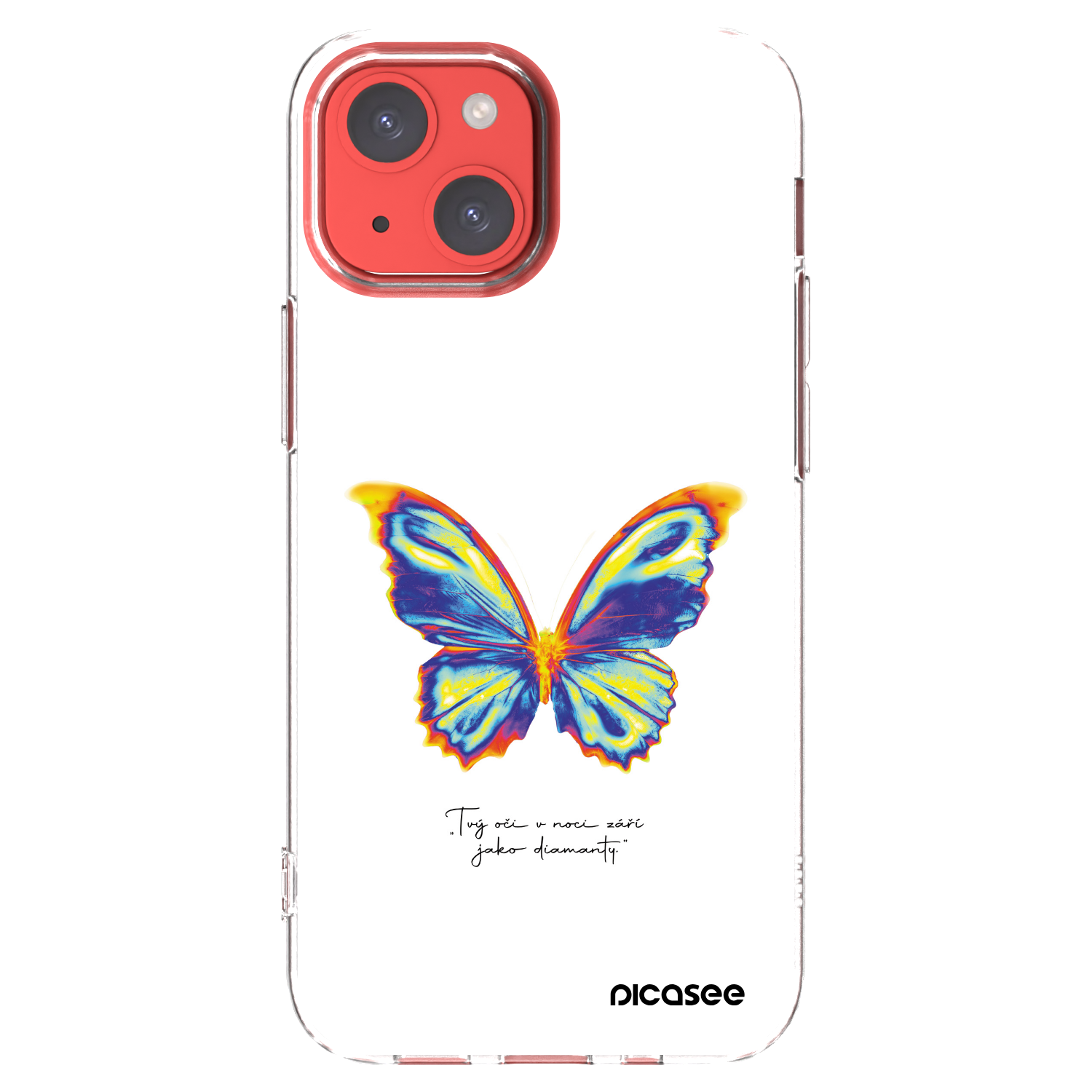Picasee silikónový prehľadný obal pre Apple iPhone 13 mini - Diamanty White