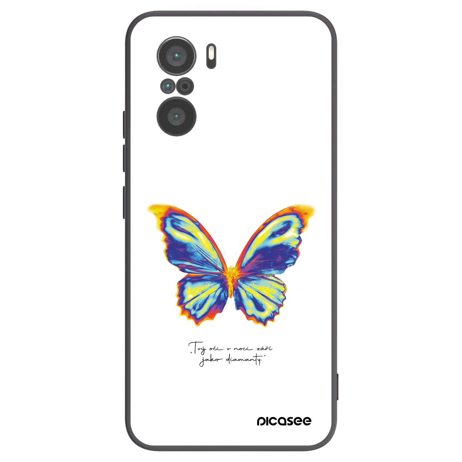 Picasee silikónový čierny obal pre Xiaomi Poco F3 - Diamanty White